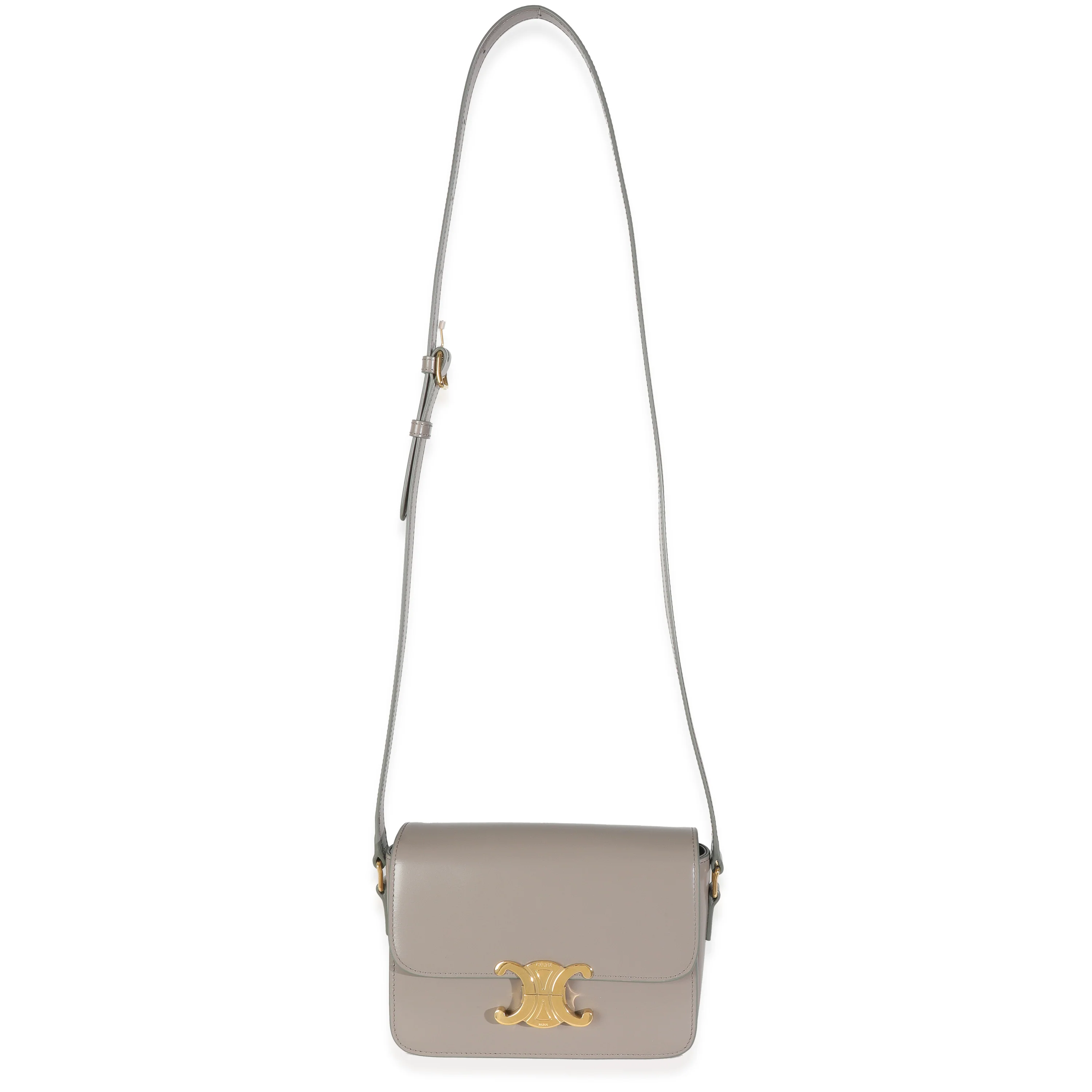 Pebble Shiny Calfskin Teen Triomphe Bag - Image 8