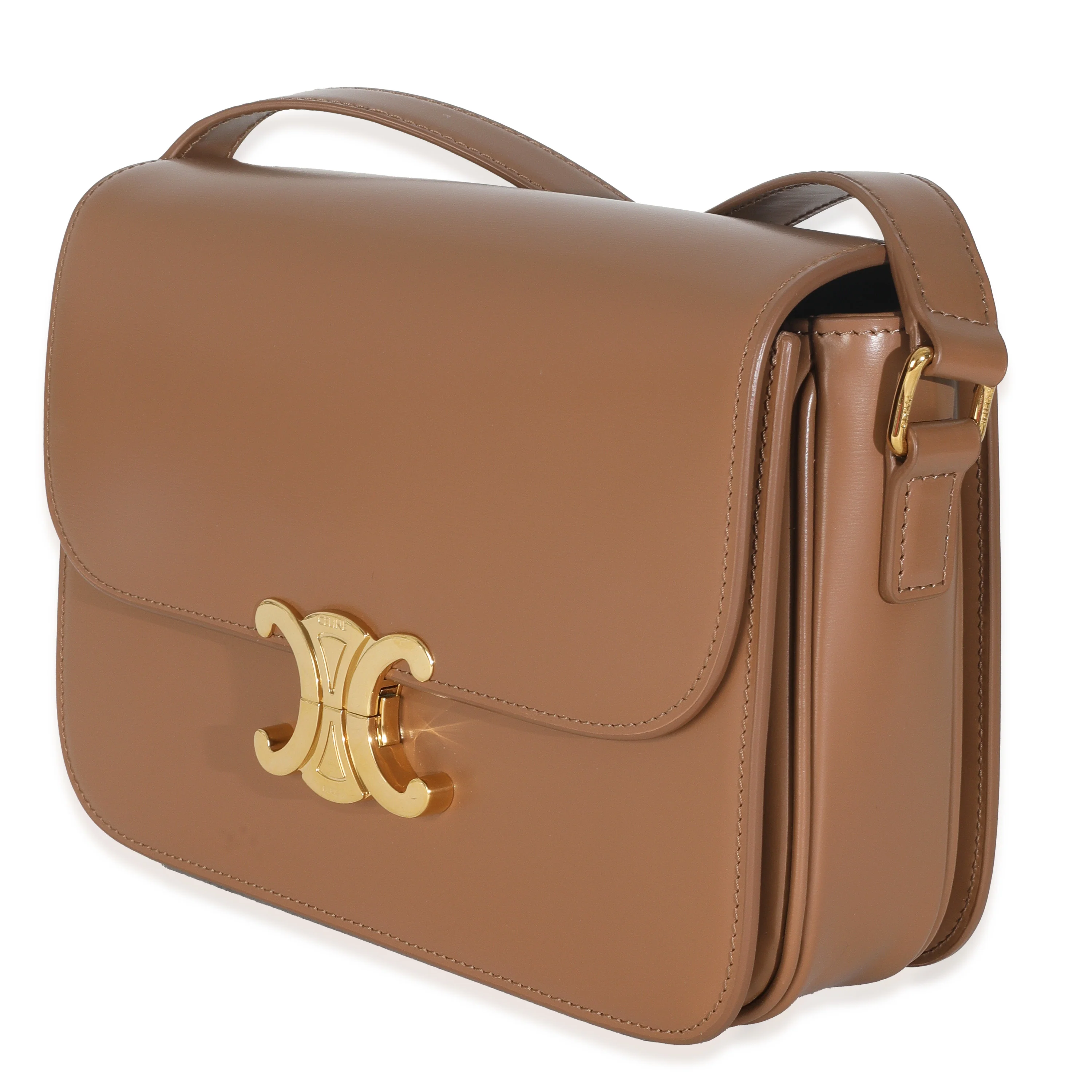 Tan Natural Calfskin Classique Triomphe Bag - Image 2