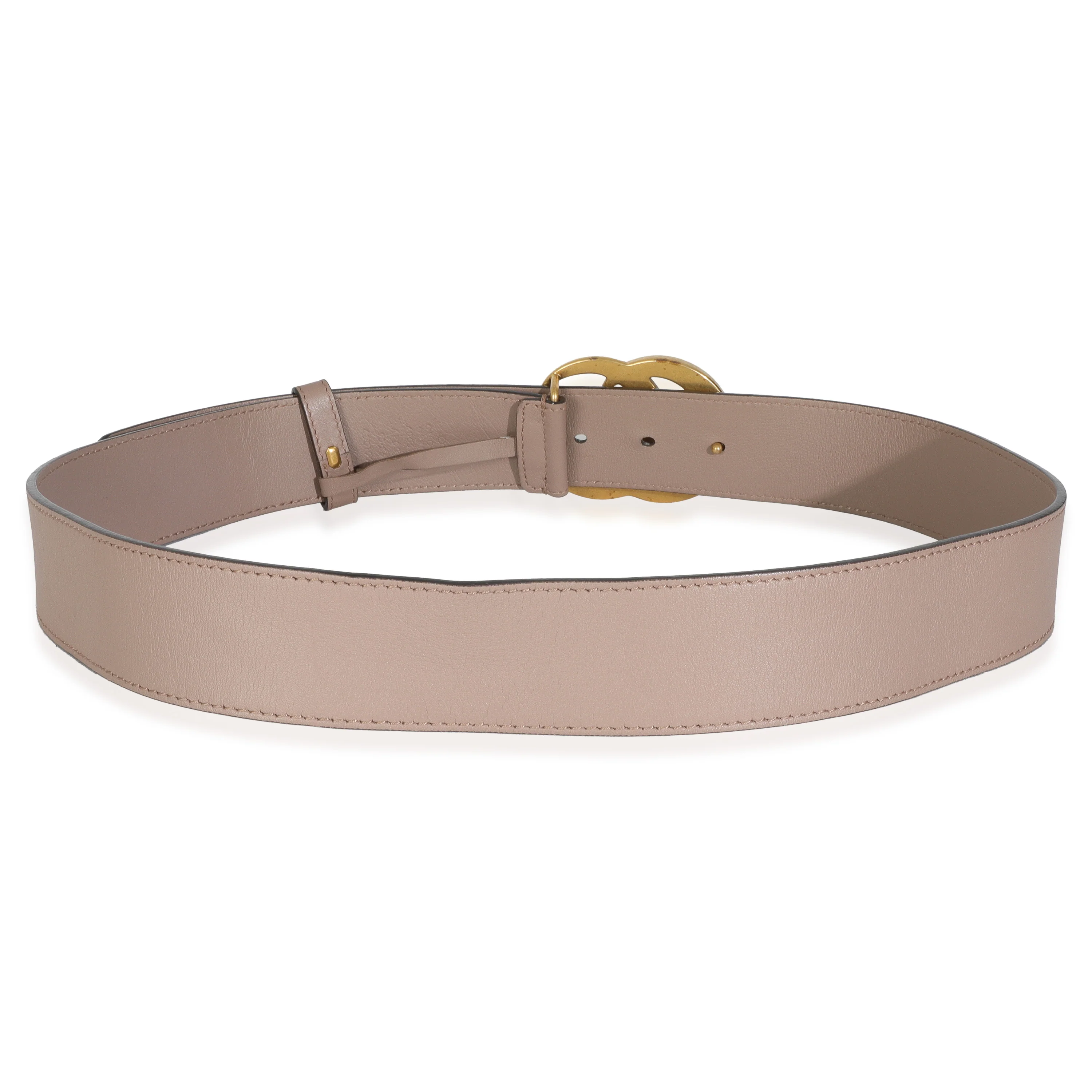 Porcelain Rose Calfskin GG Marmont Wide Belt 90/86 - Image 3