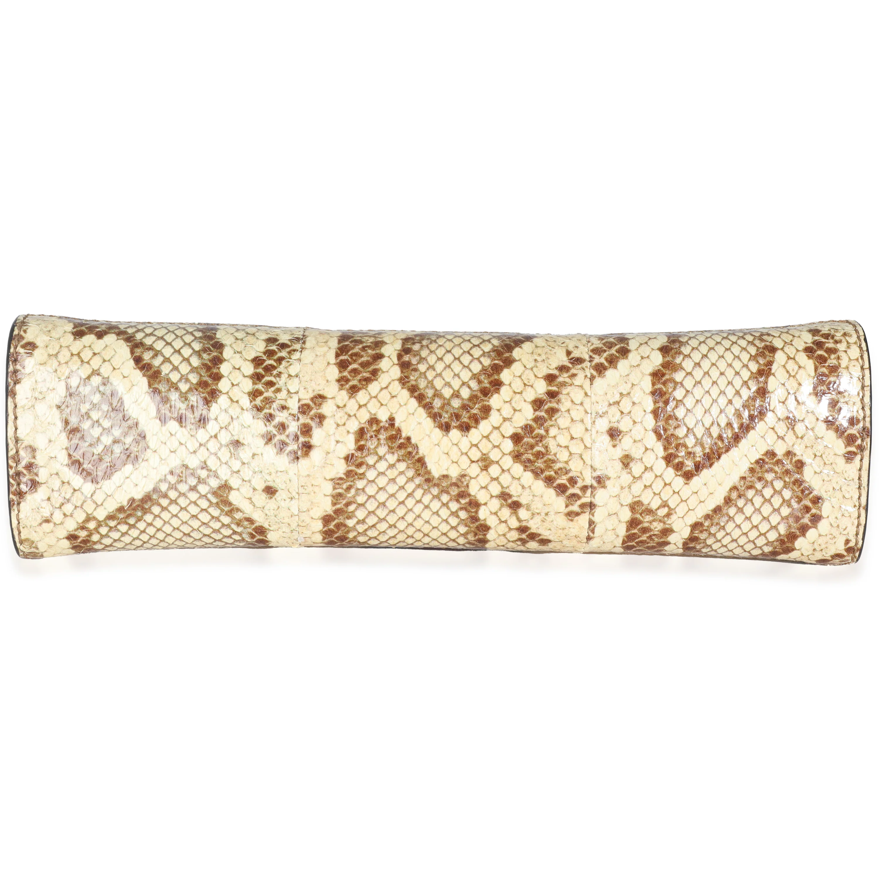 Cream Brown Raffia Elaphe GG Small Ophidia Chain Shoulder Bag - Image 5