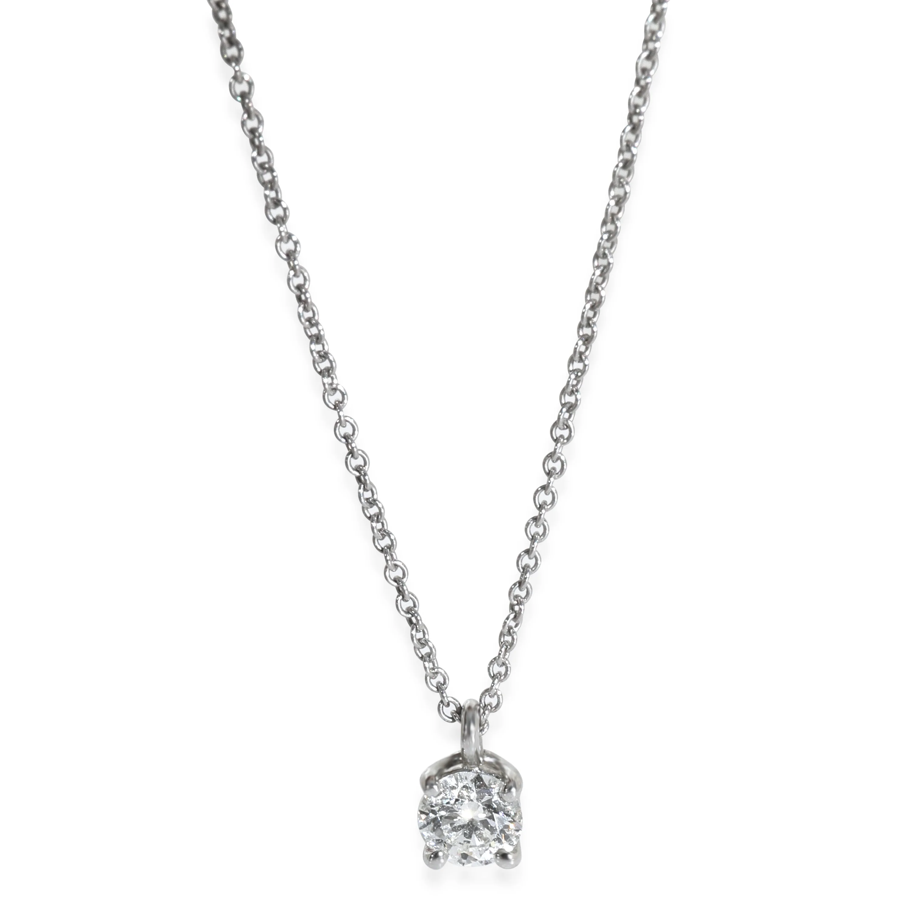 Platinum Diamond Solitaire Pendant