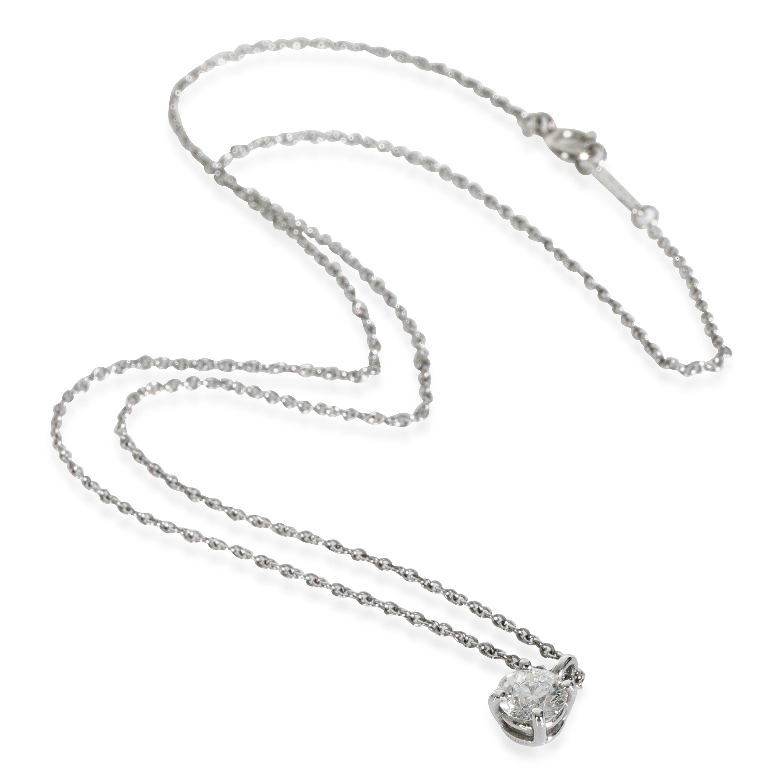 Platinum Diamond Solitaire Pendant - Image 2