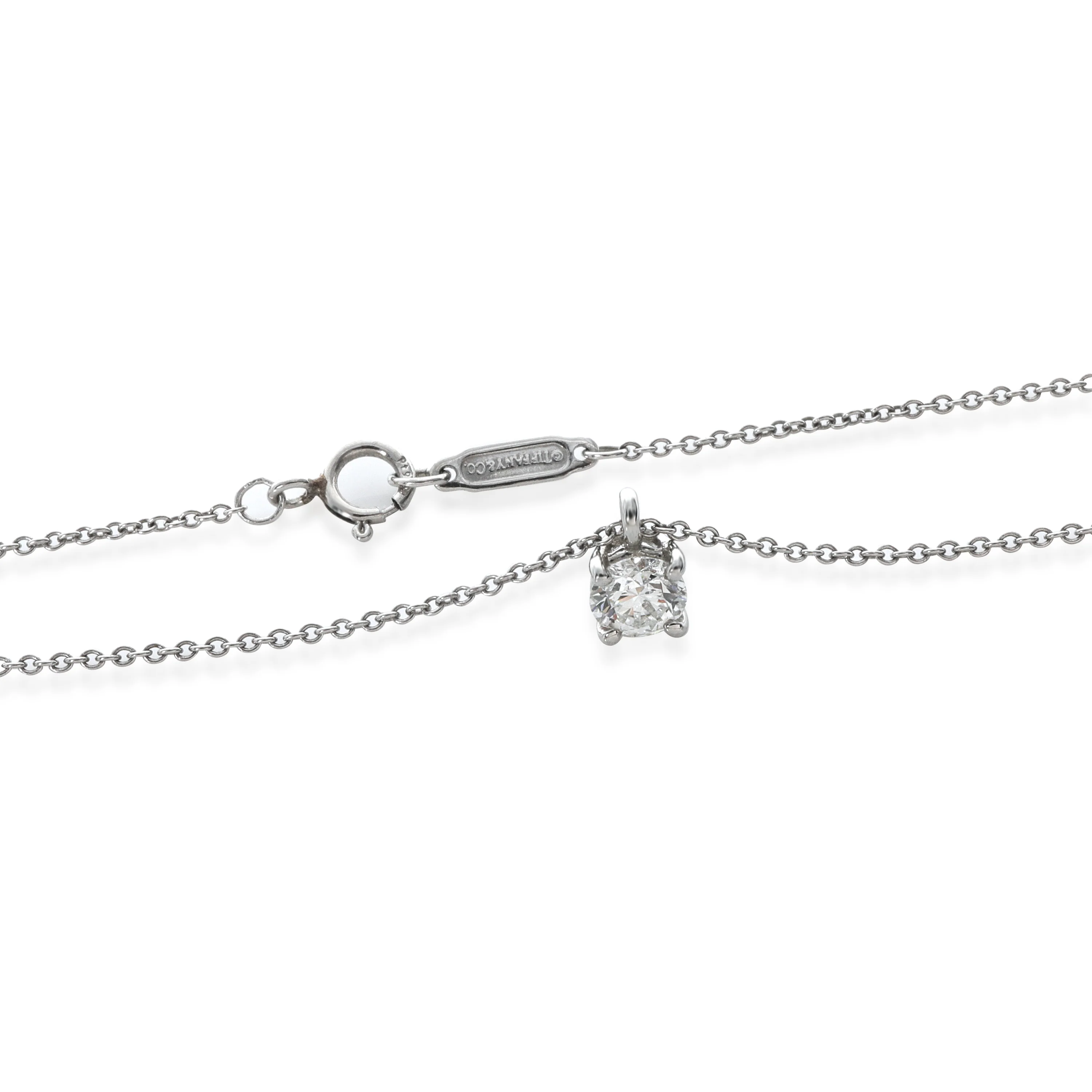 Platinum Diamond Solitaire Pendant - Image 3