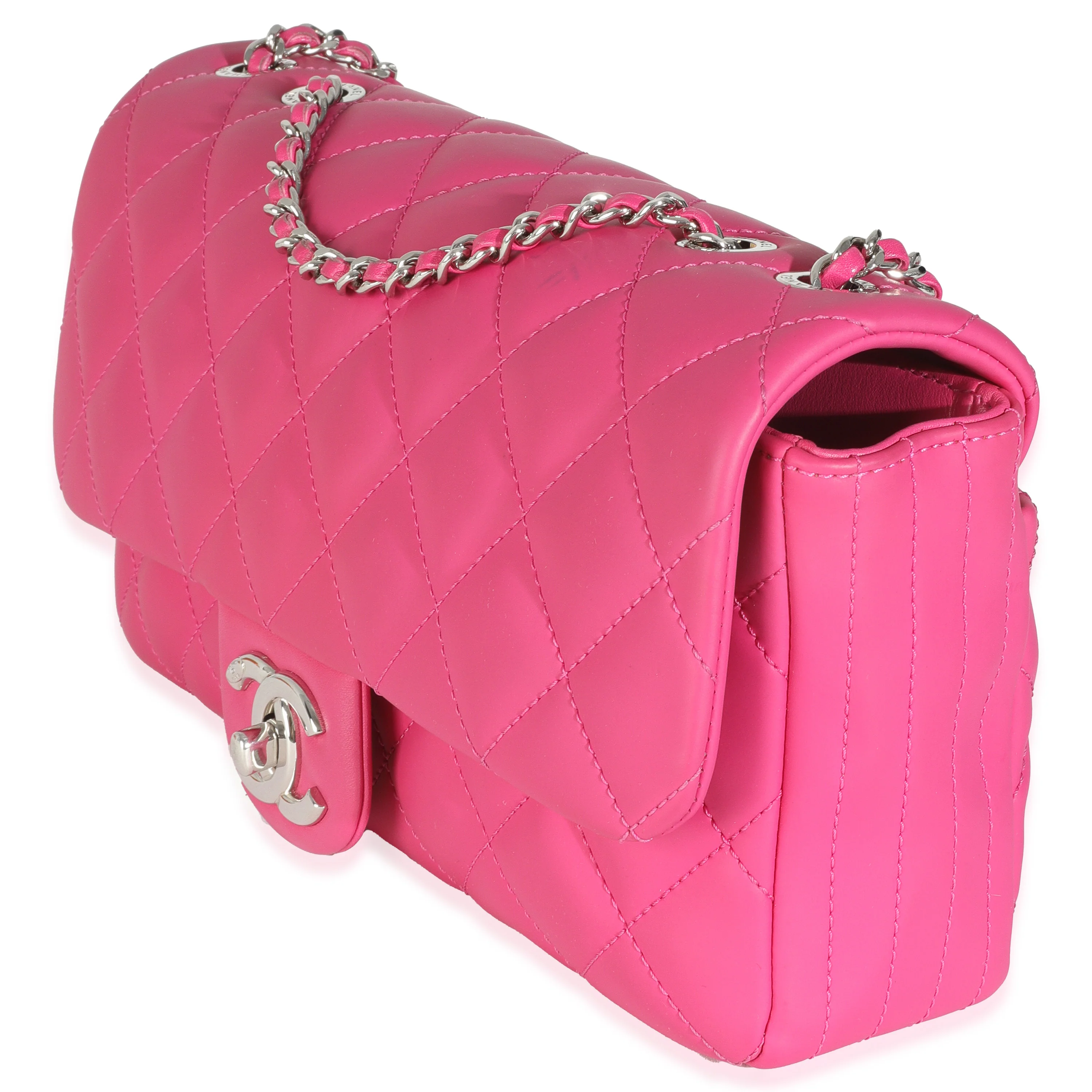 Pink Rubber Quilted Lambskin Medium Coco Rain Flap Bag - Image 2