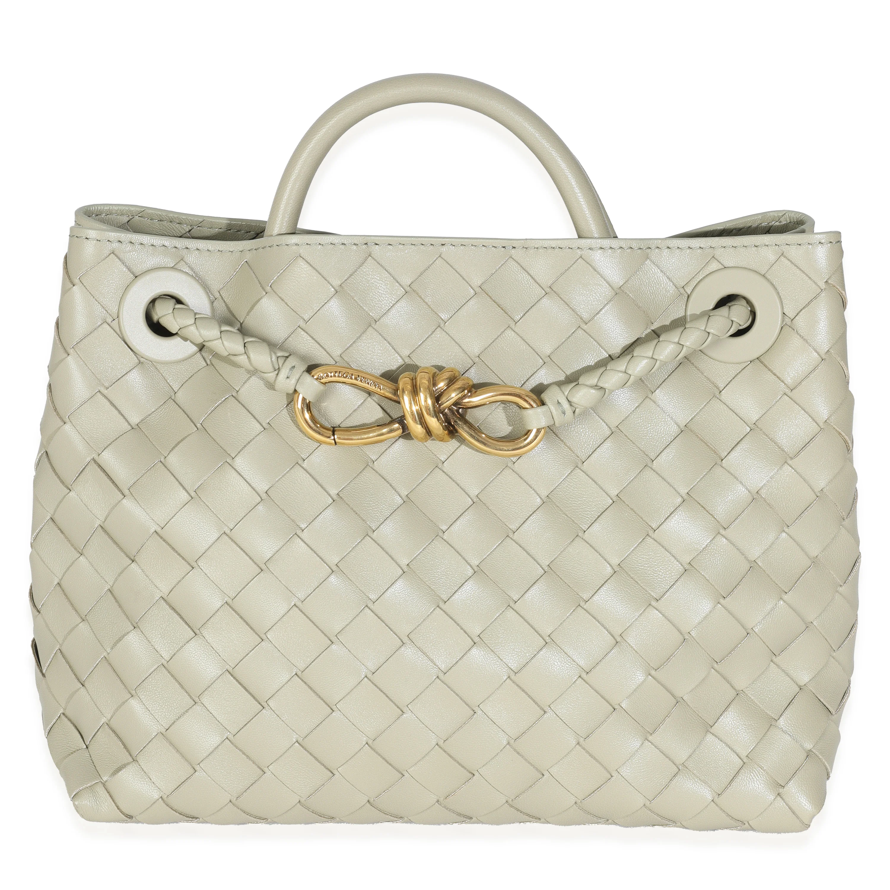 Travertine Nappa Intrecciato Small Andiamo Bag - Image 5
