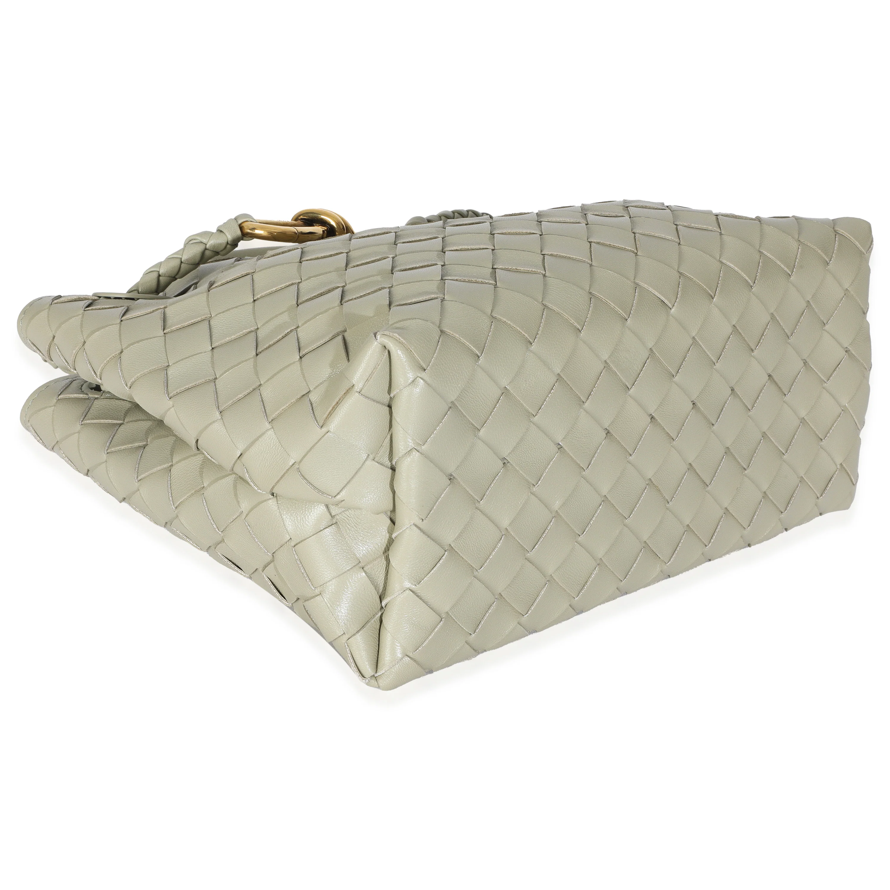 Travertine Nappa Intrecciato Small Andiamo Bag - Image 8