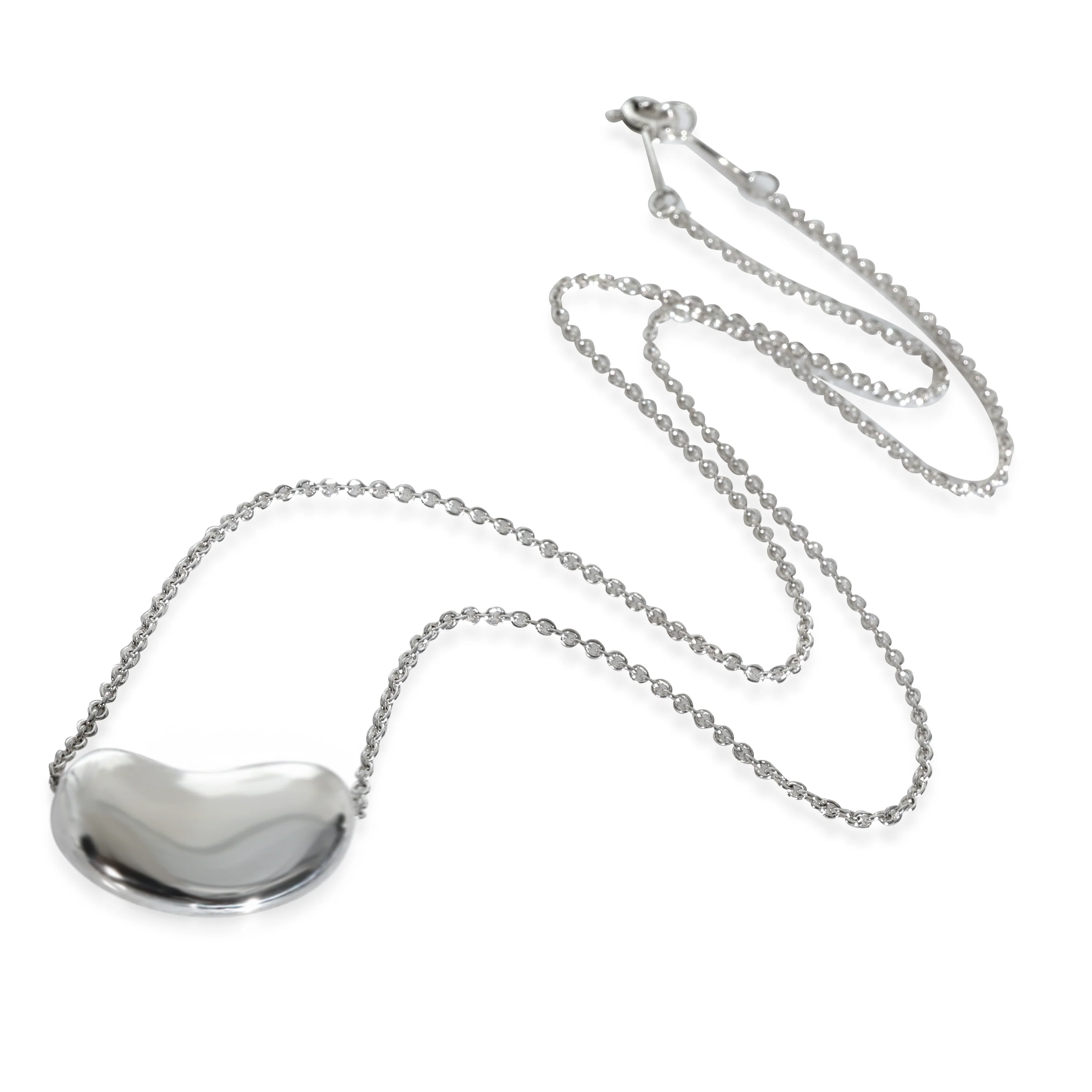 Sterling Silver  Elsa Peretti Bean Necklace - Image 2