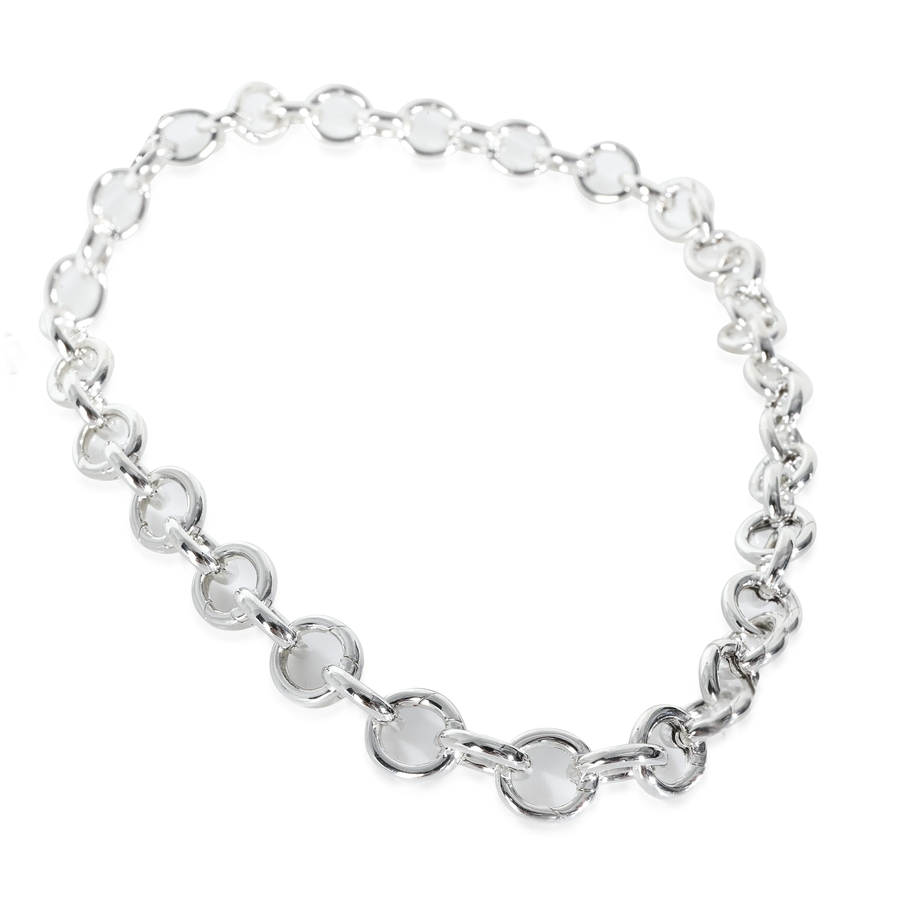 Sterling Silver  Clasping Link Necklace - Image 2