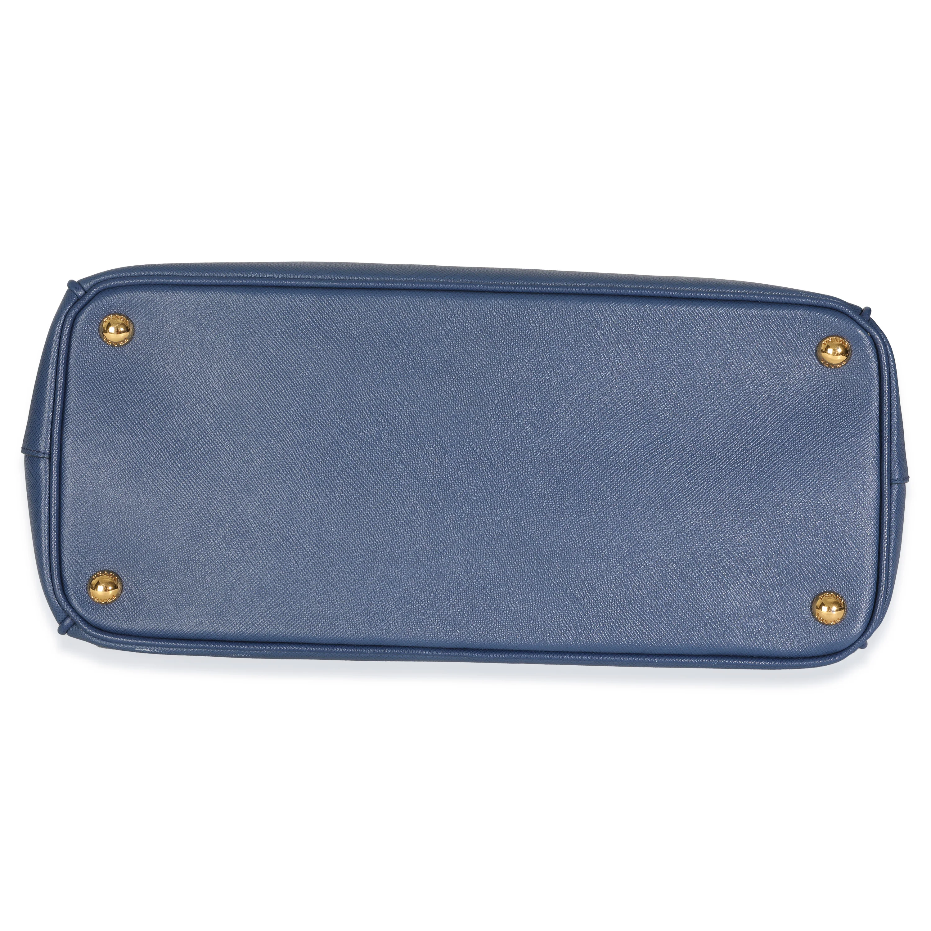 Navy Saffiano Medium Galleria Double Zip Tote - Image 5