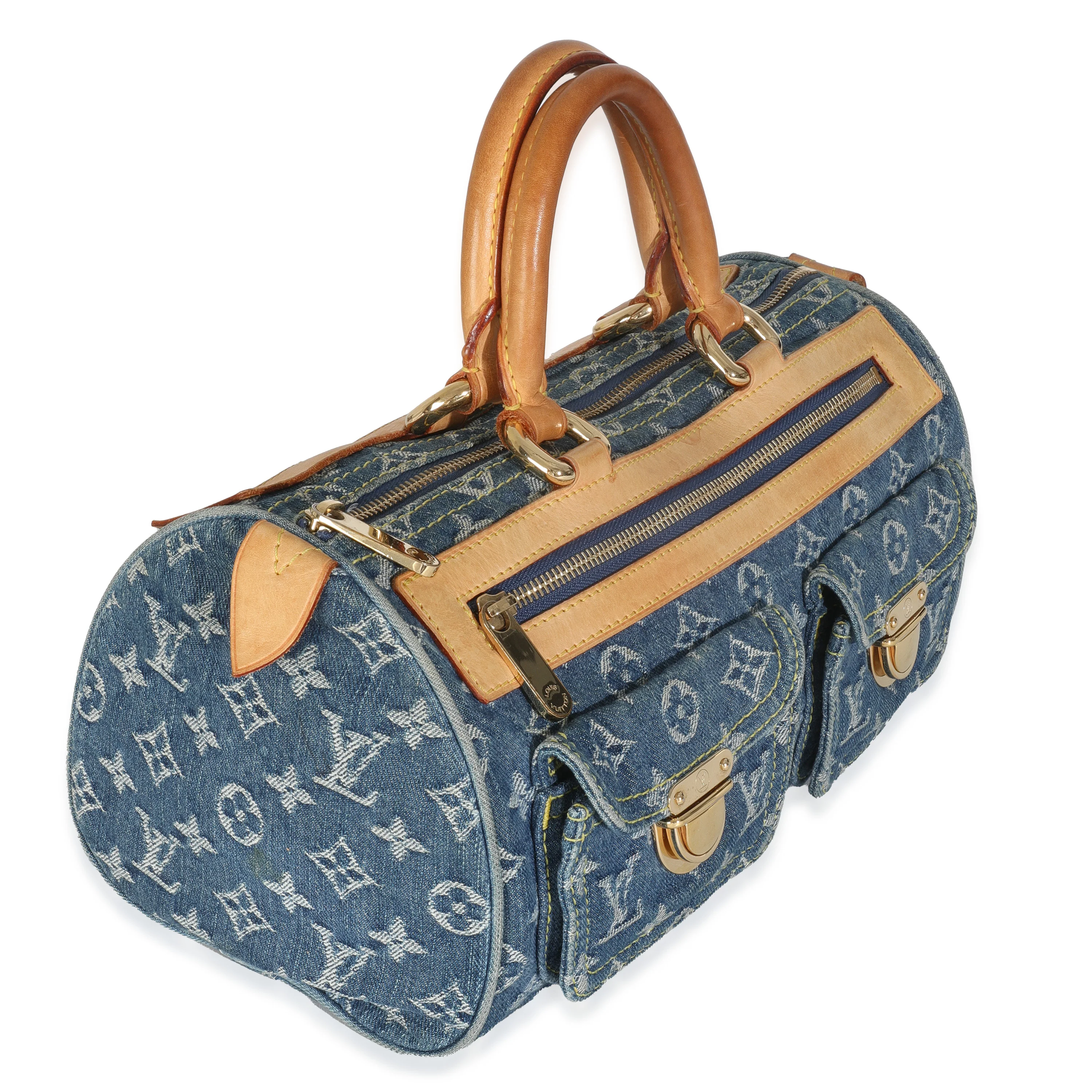 Blue Monogram Denim Neo Speedy - Image 3