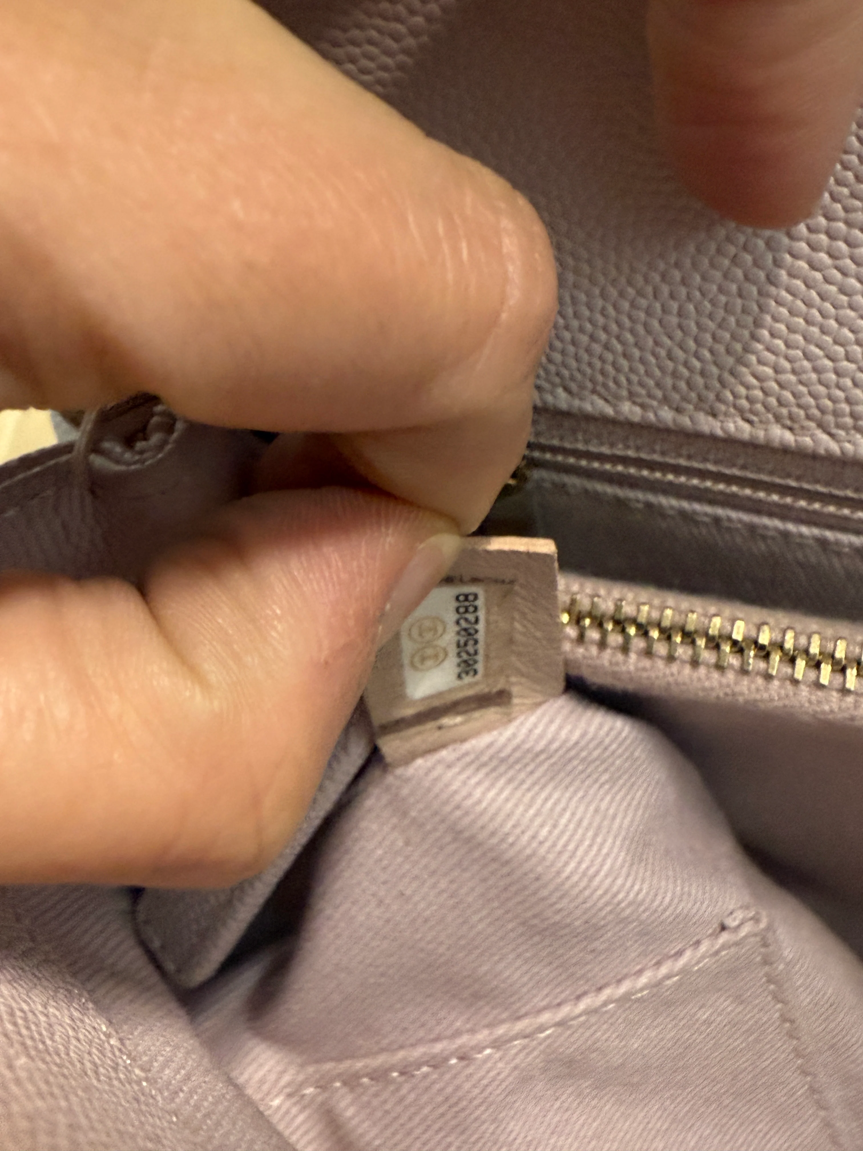 Light Pink Quilted Caviar Medium Coco Top Handle Handbag - Image 11
