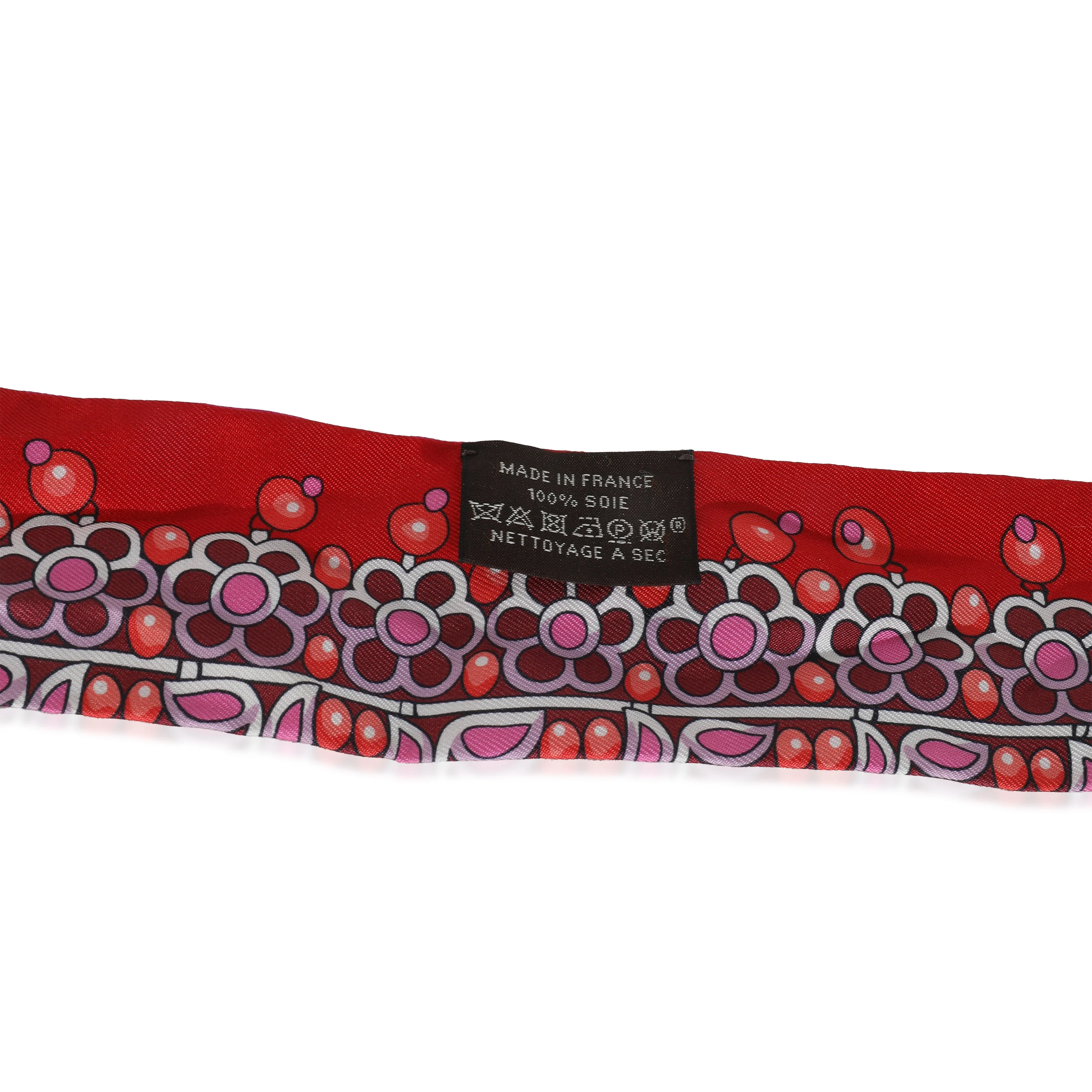 Fuchsia Parme Rouge Silk Parures Des Maharajas Twilly - Image 3