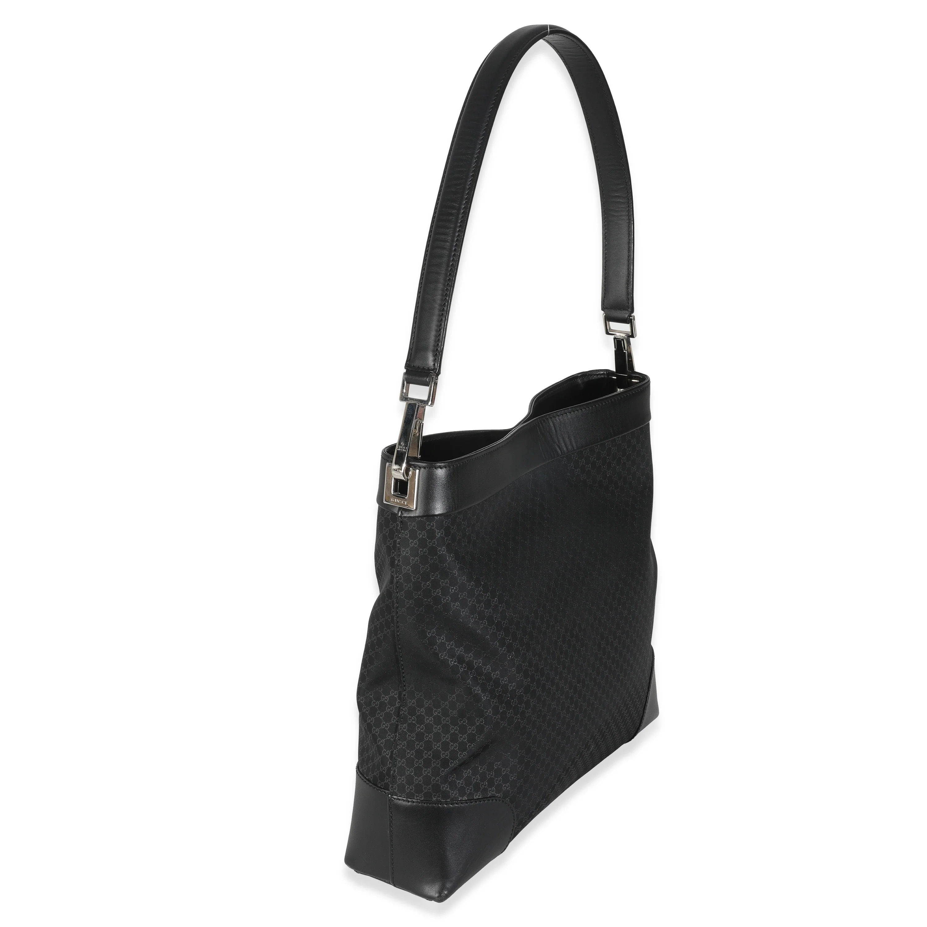 Vintage Black GG Nylon Shoulder Bag - Image 3
