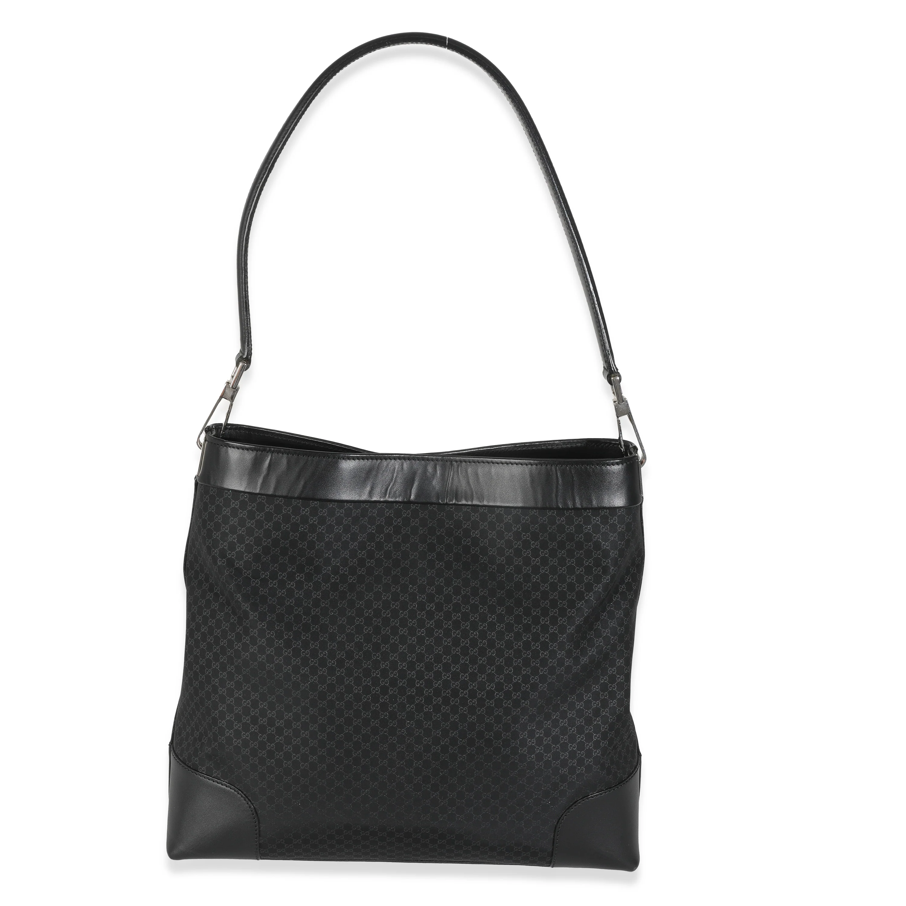 Vintage Black GG Nylon Shoulder Bag - Image 4