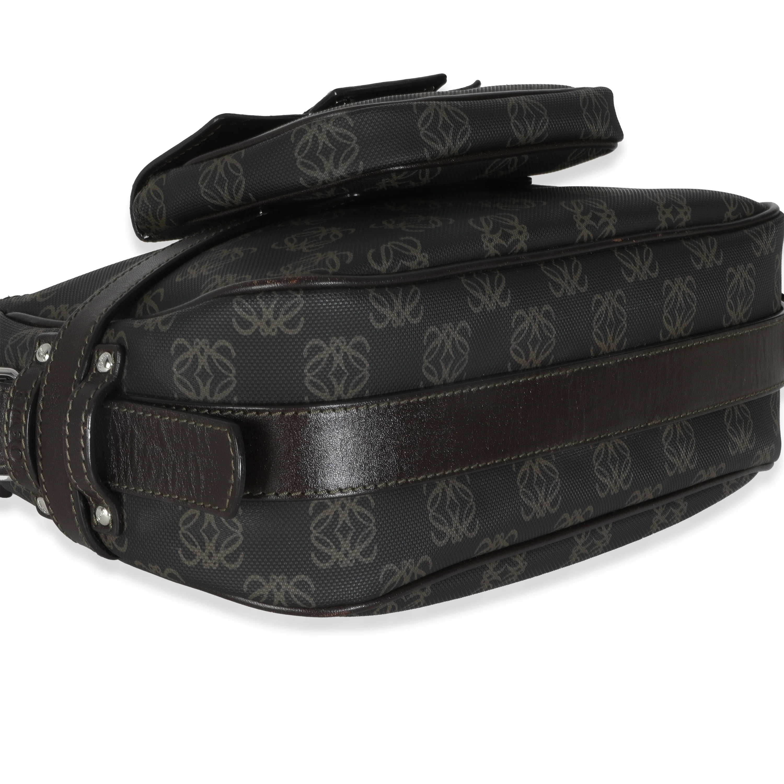 Vintage Black Anagram Canvas Shoulder Bag - Image 7