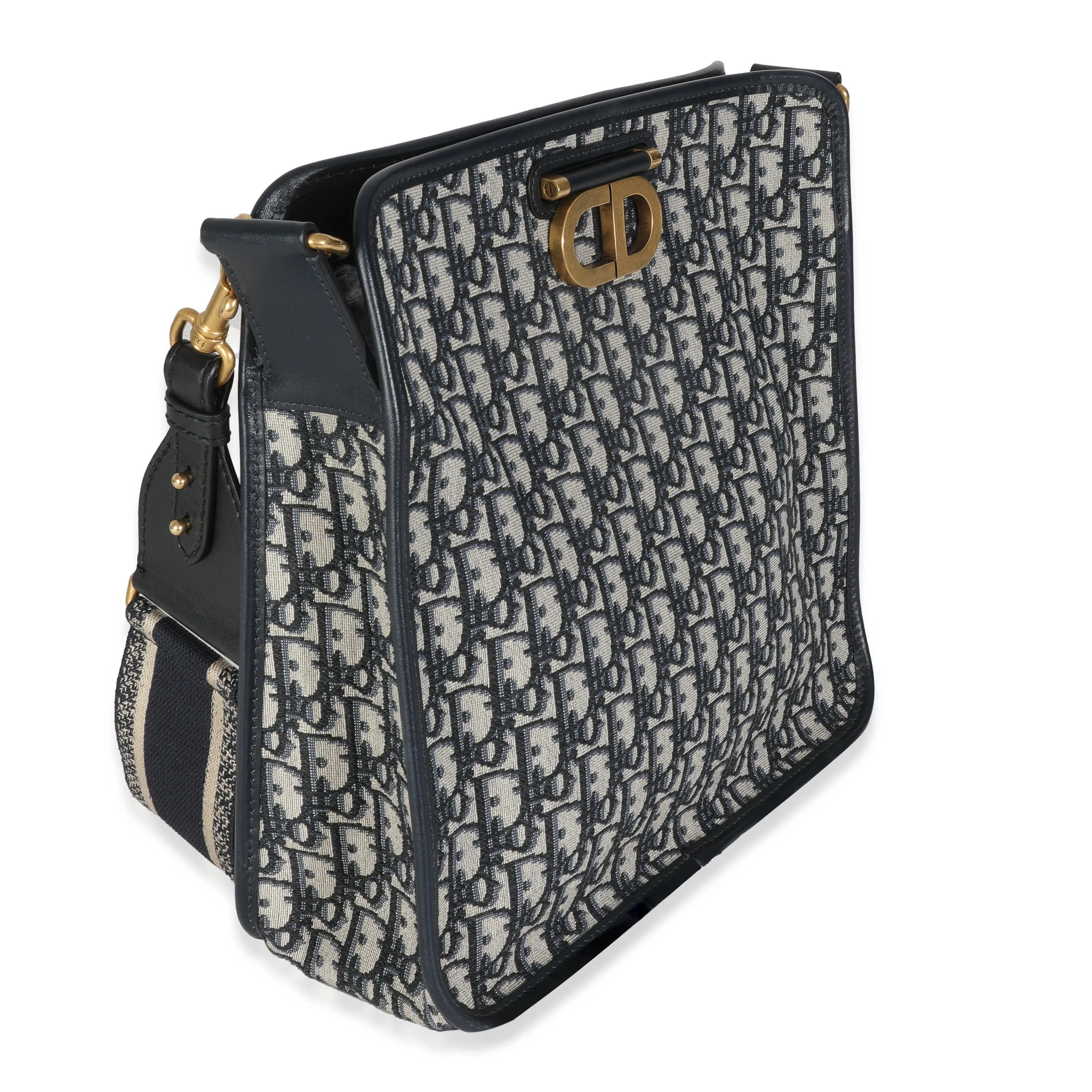 Navy Oblique Canvas CD Hobo - Image 3