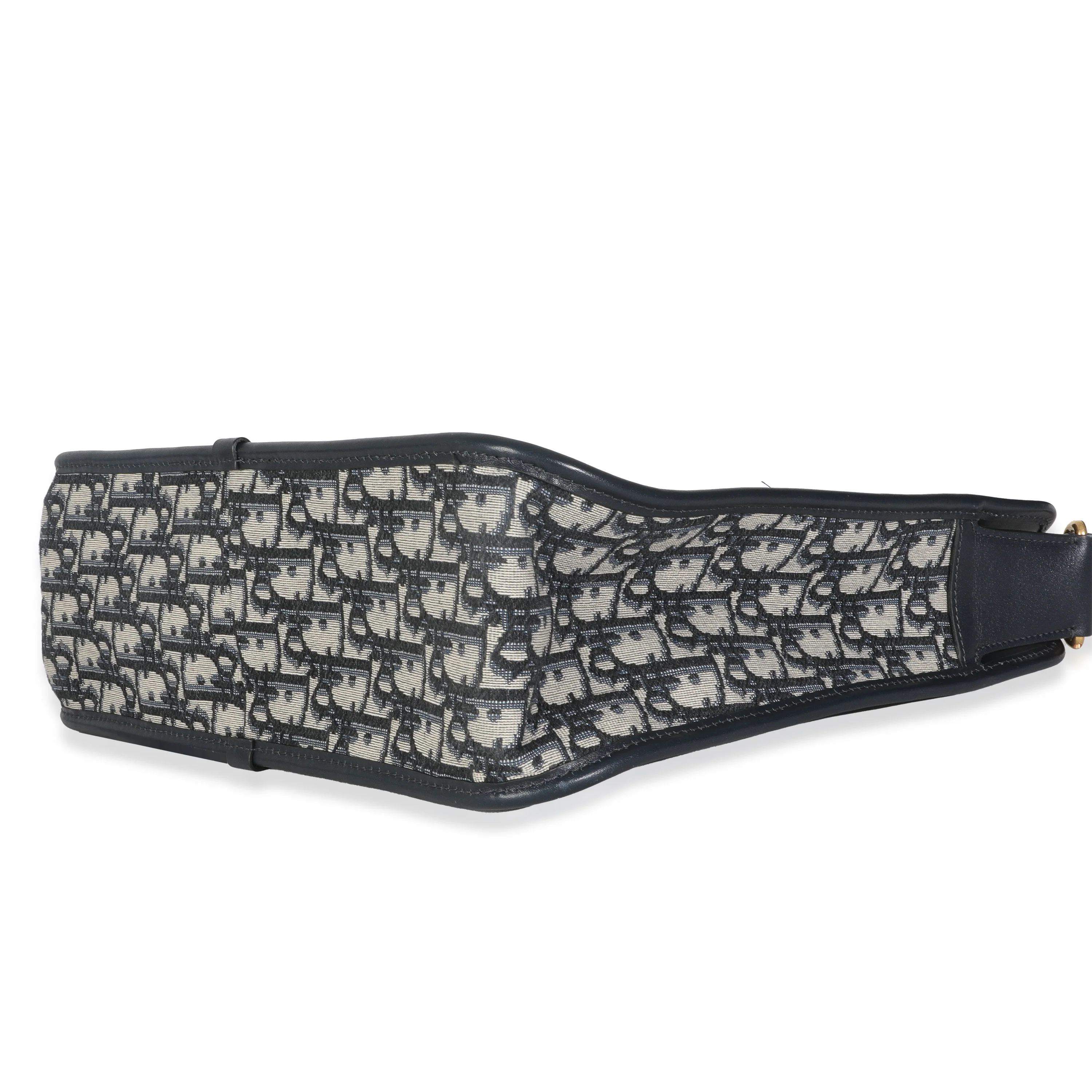 Navy Oblique Canvas CD Hobo - Image 7