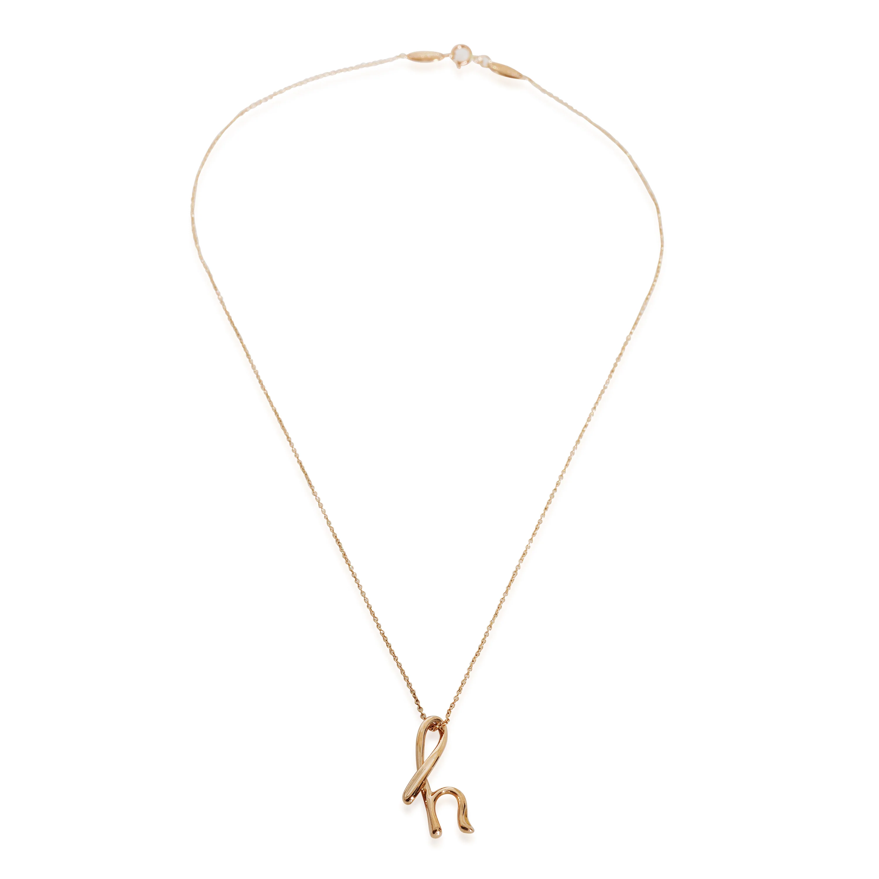 Rose Gold  Elsa Peretti Mini Alphabet Pendant - Image 2