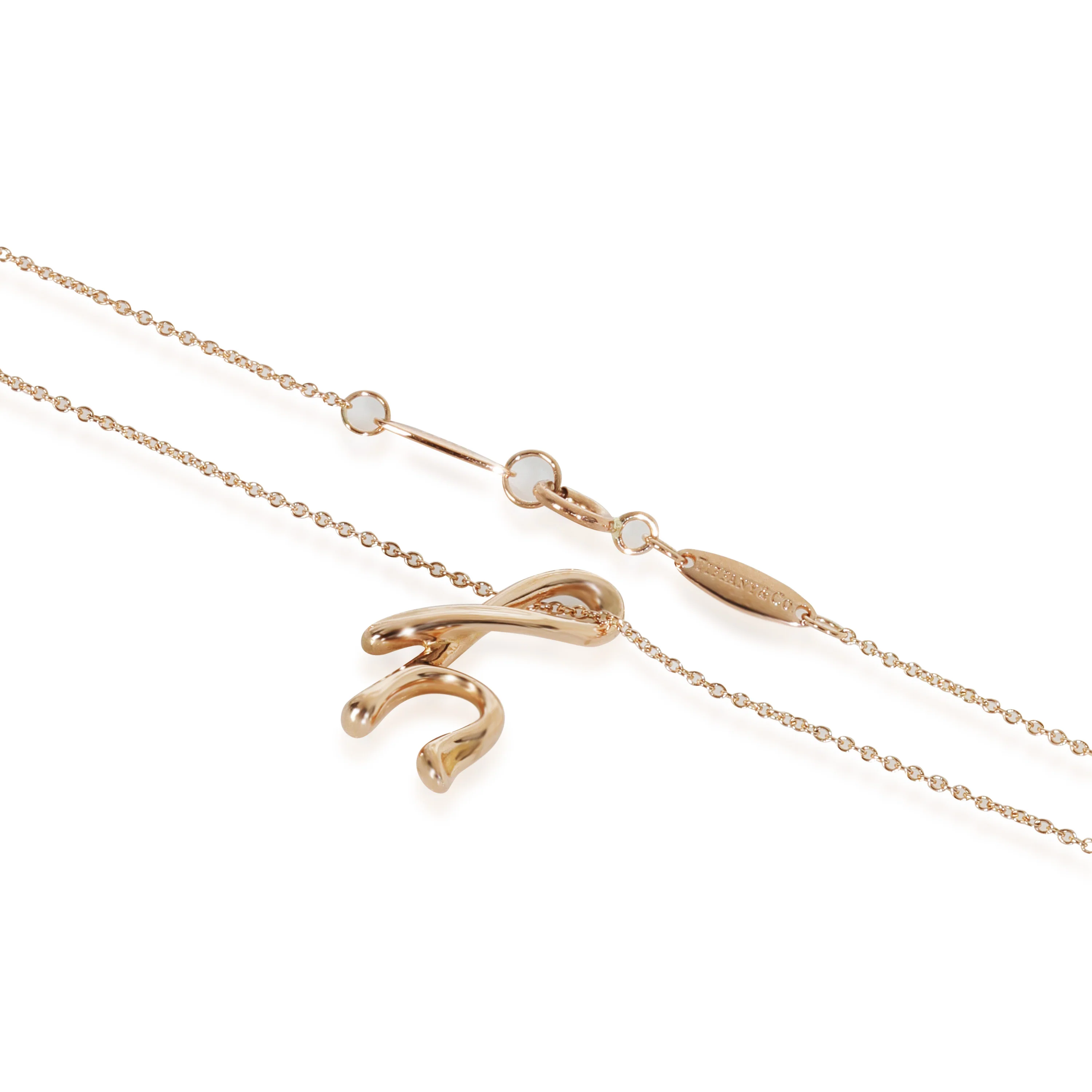 Rose Gold  Elsa Peretti Mini Alphabet Pendant - Image 3