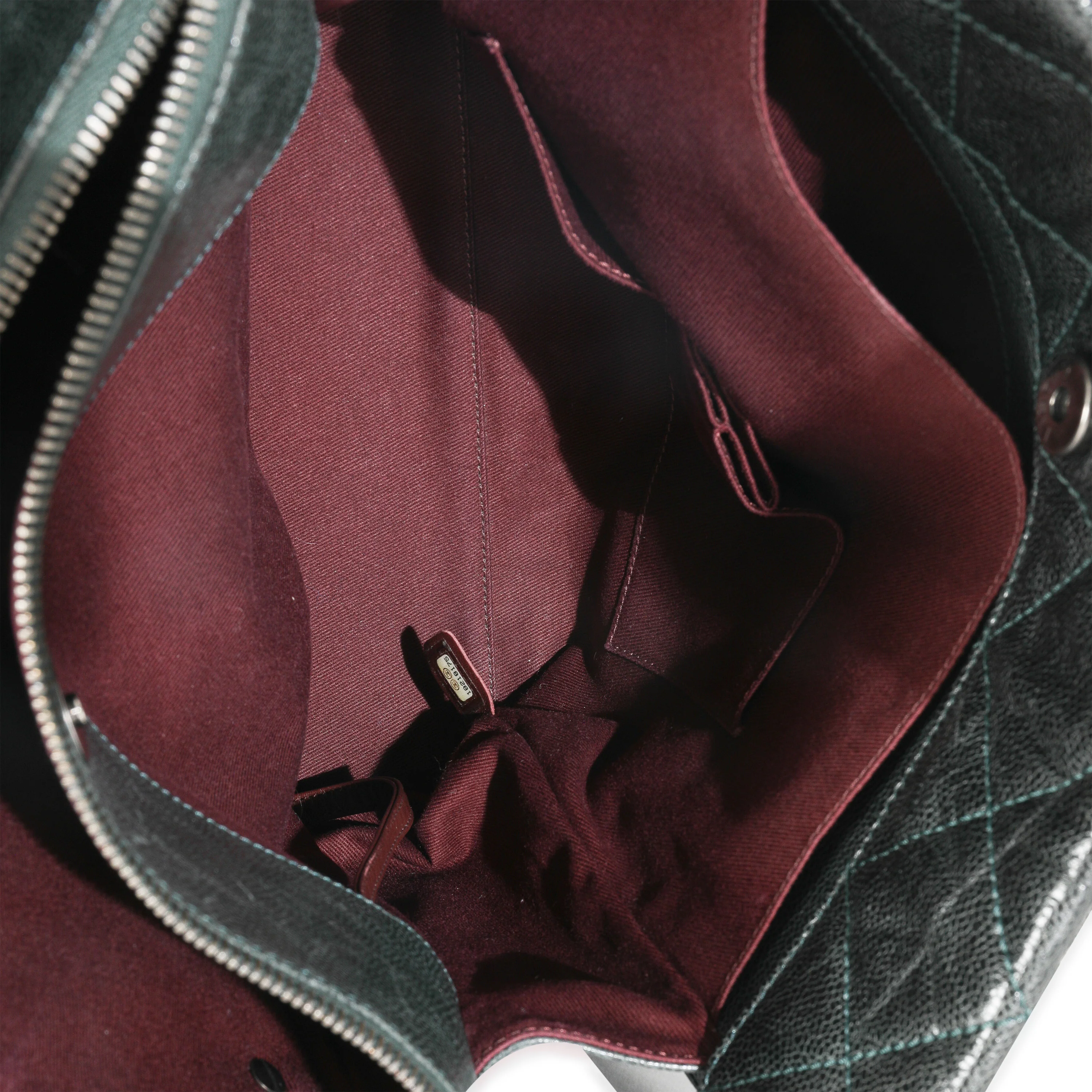 Black Distressed Quilted Caviar CC Crave Tote - Image 9