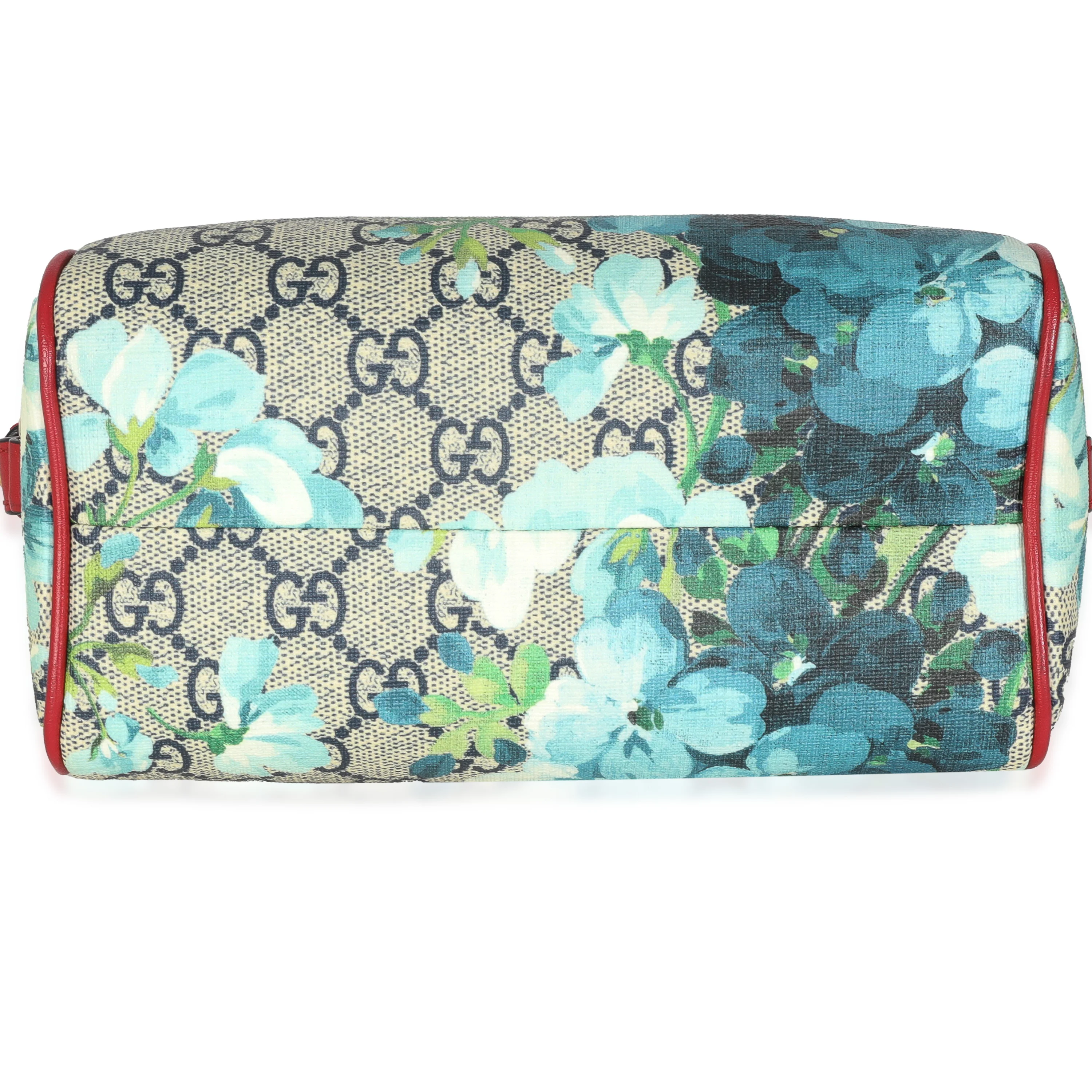 Blue Beige GG Supreme Monogram Blooms Mini Boston - Image 6