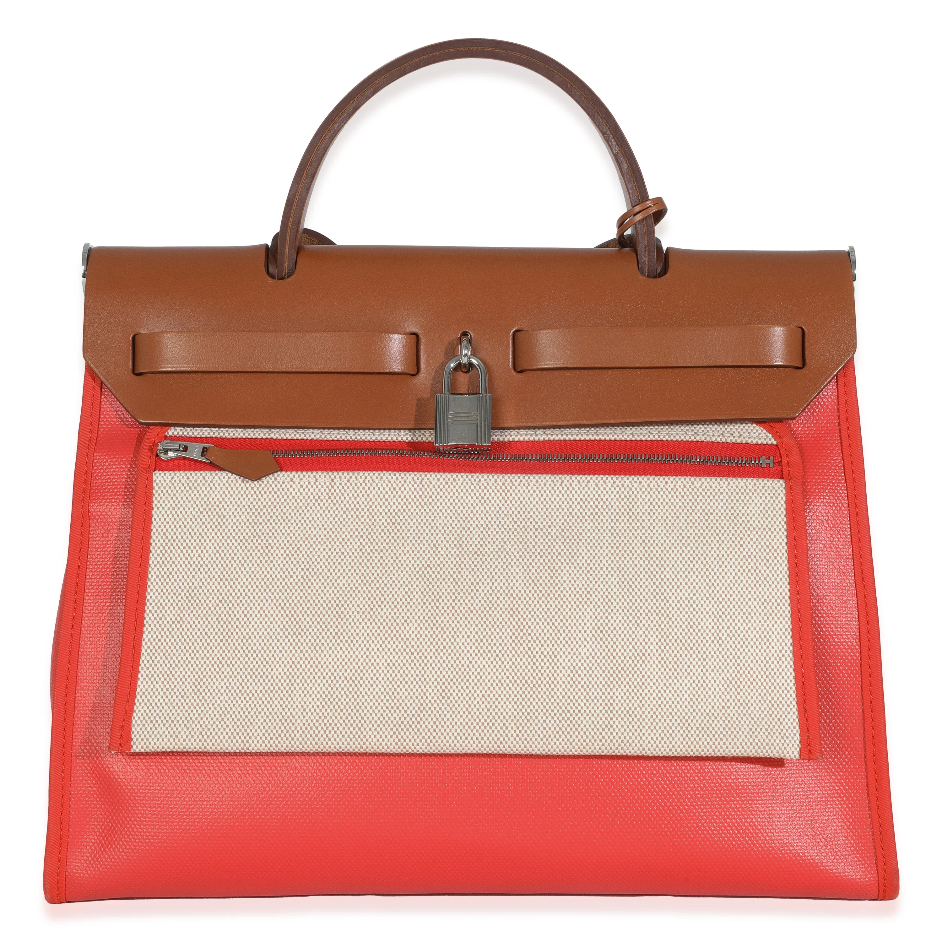 Capucine Fauve Toile H Berline Vache Hunter Herbag Zip 31 PM PHW - Image 4