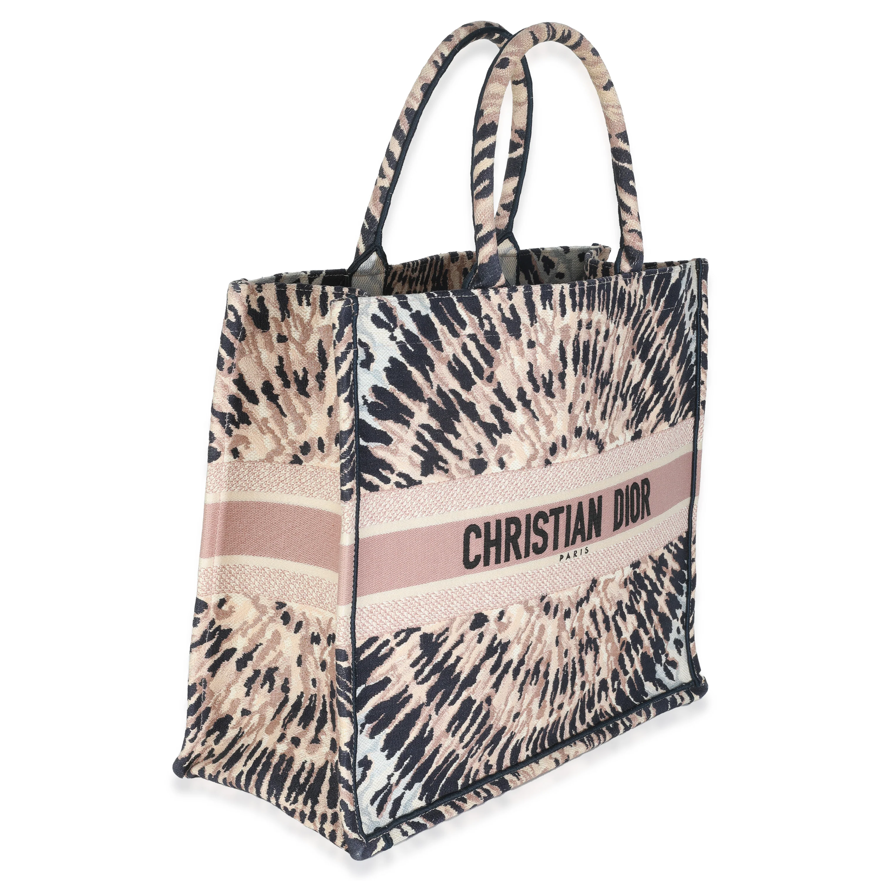 Multicolor Canvas Embroidered Tie Dye Large Book Tote - Image 3