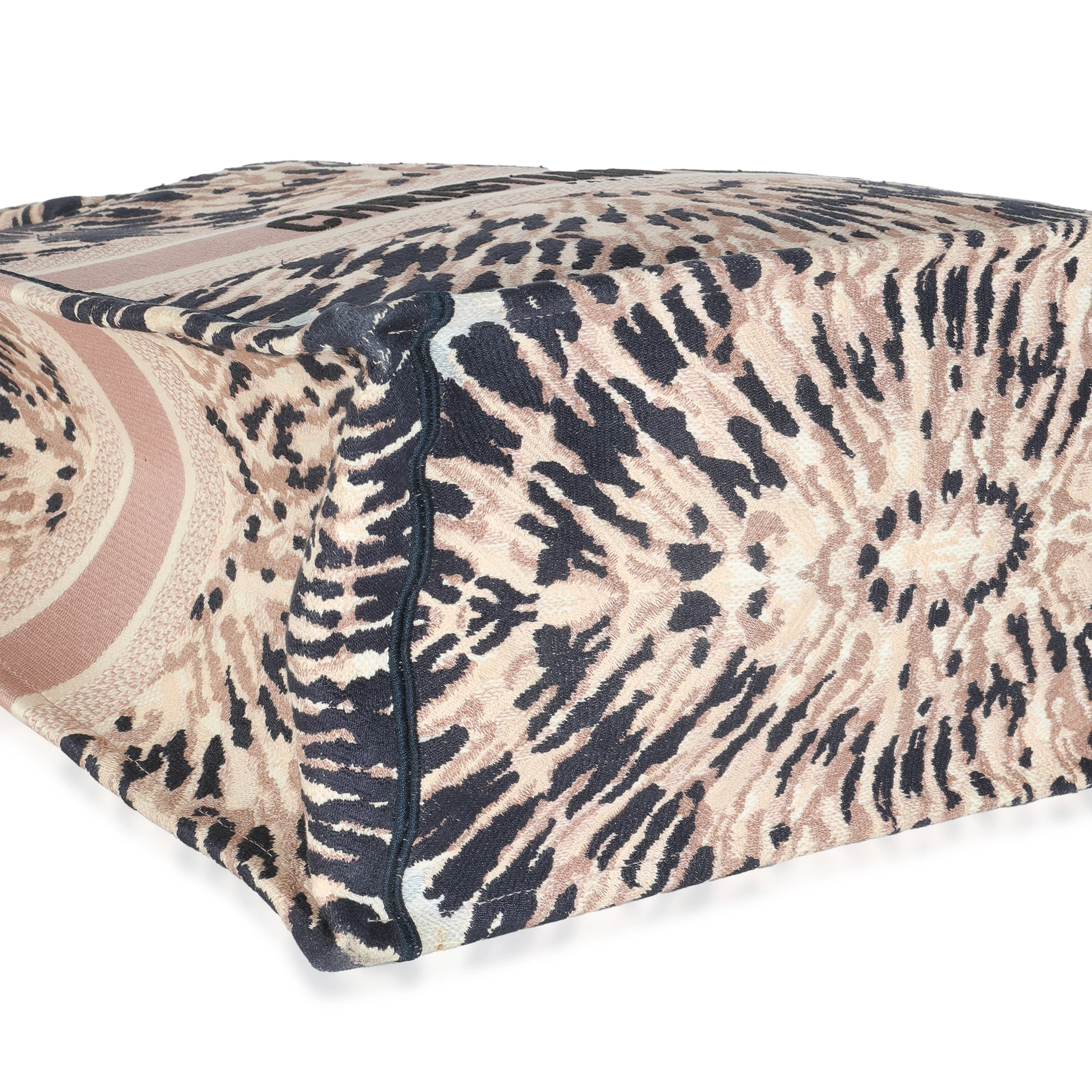 Multicolor Canvas Embroidered Tie Dye Large Book Tote - Image 7
