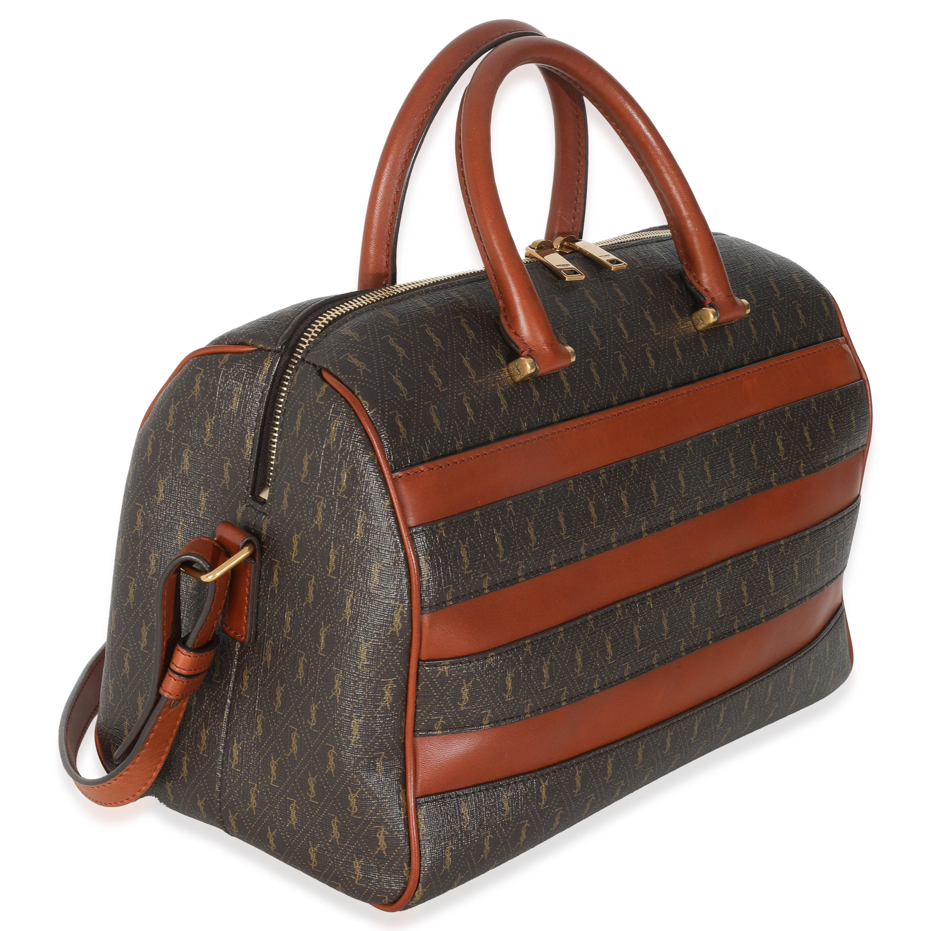 Monogram Canvas Tan Calfskin Classic Duffle Bag - Image 3