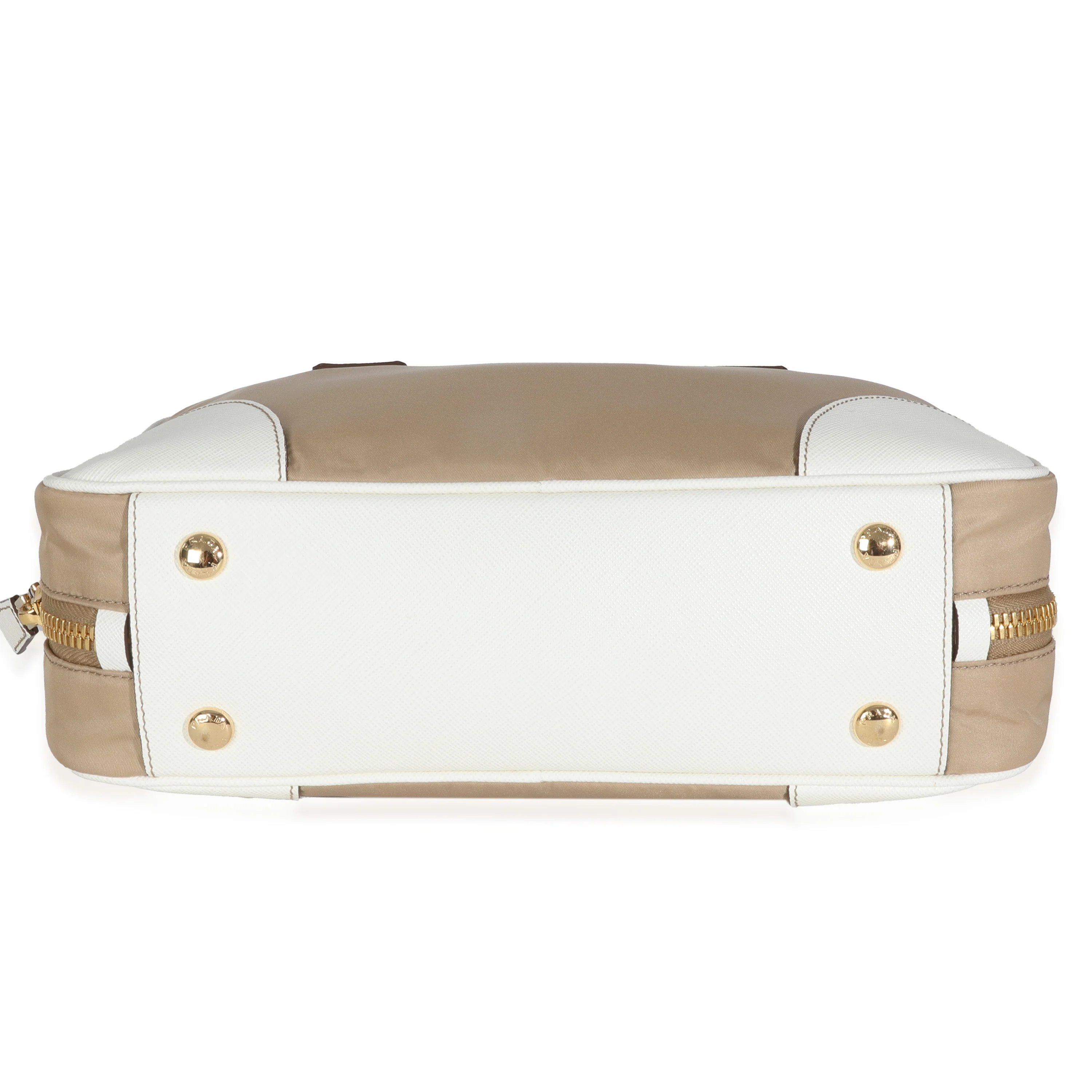 Beige White Re-Nylon Saffiano Medium Re-Edition 1978 - Image 5