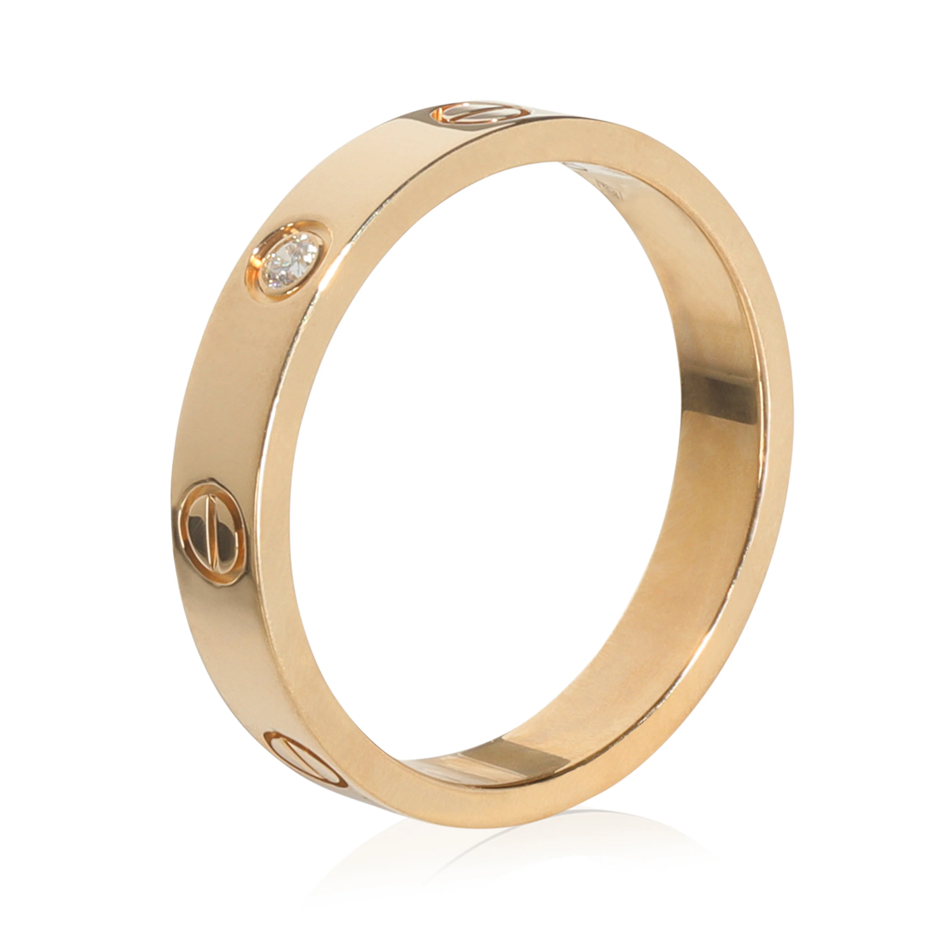 Yellow Gold Diamond Small Model Love Ring - Image 6