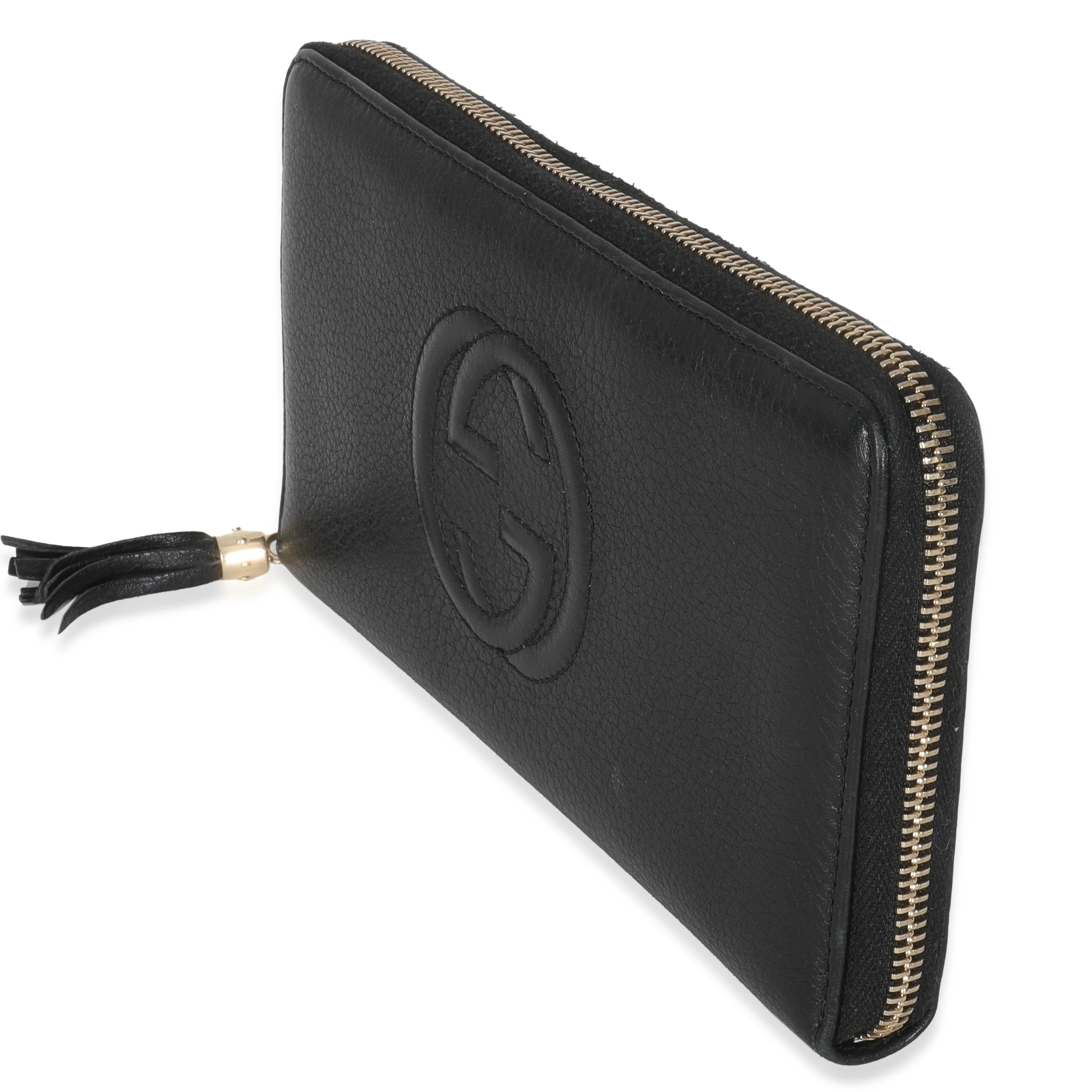 Black Pebbled Calfskin Soho Zip Around Wallet - Image 2