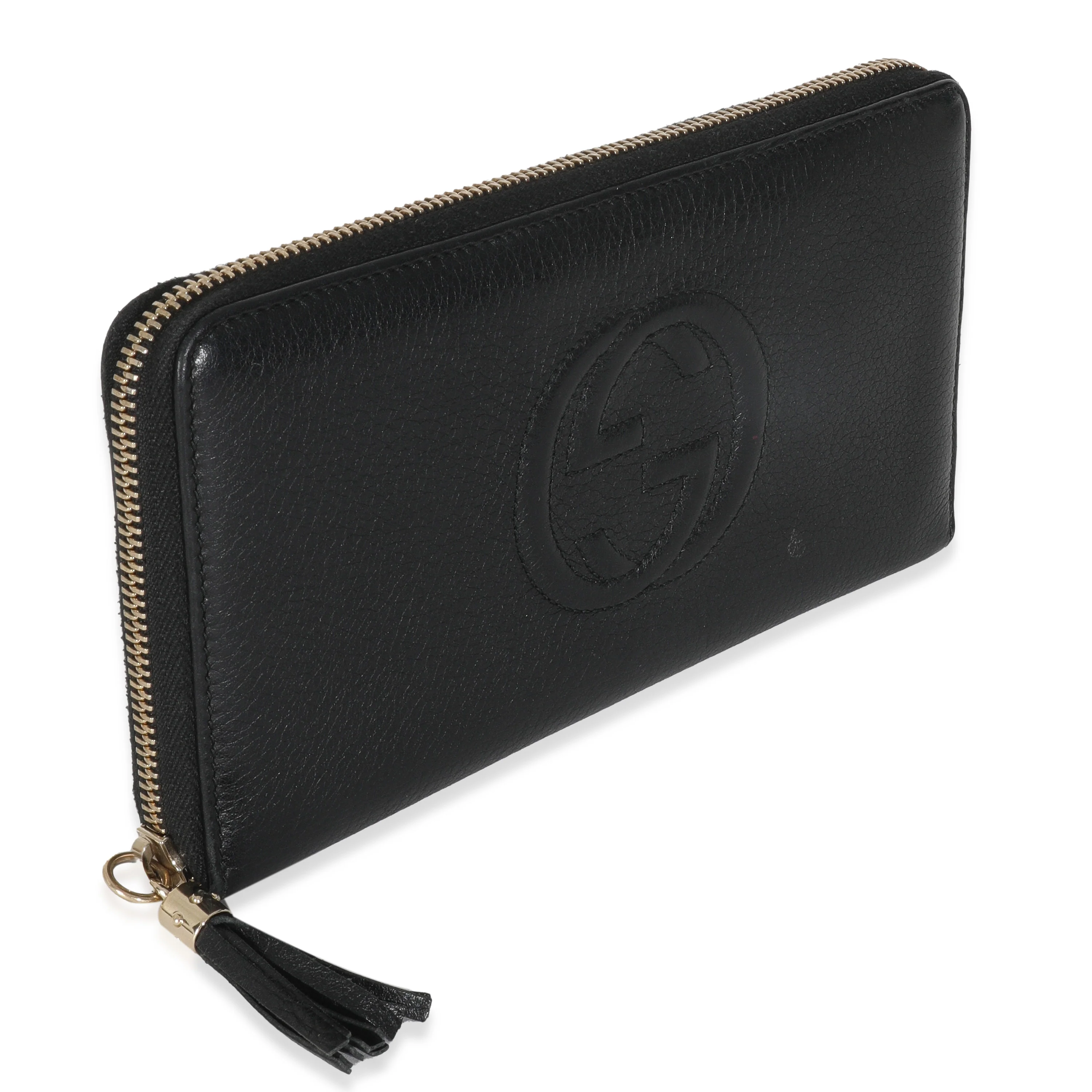 Black Pebbled Calfskin Soho Zip Around Wallet - Image 3