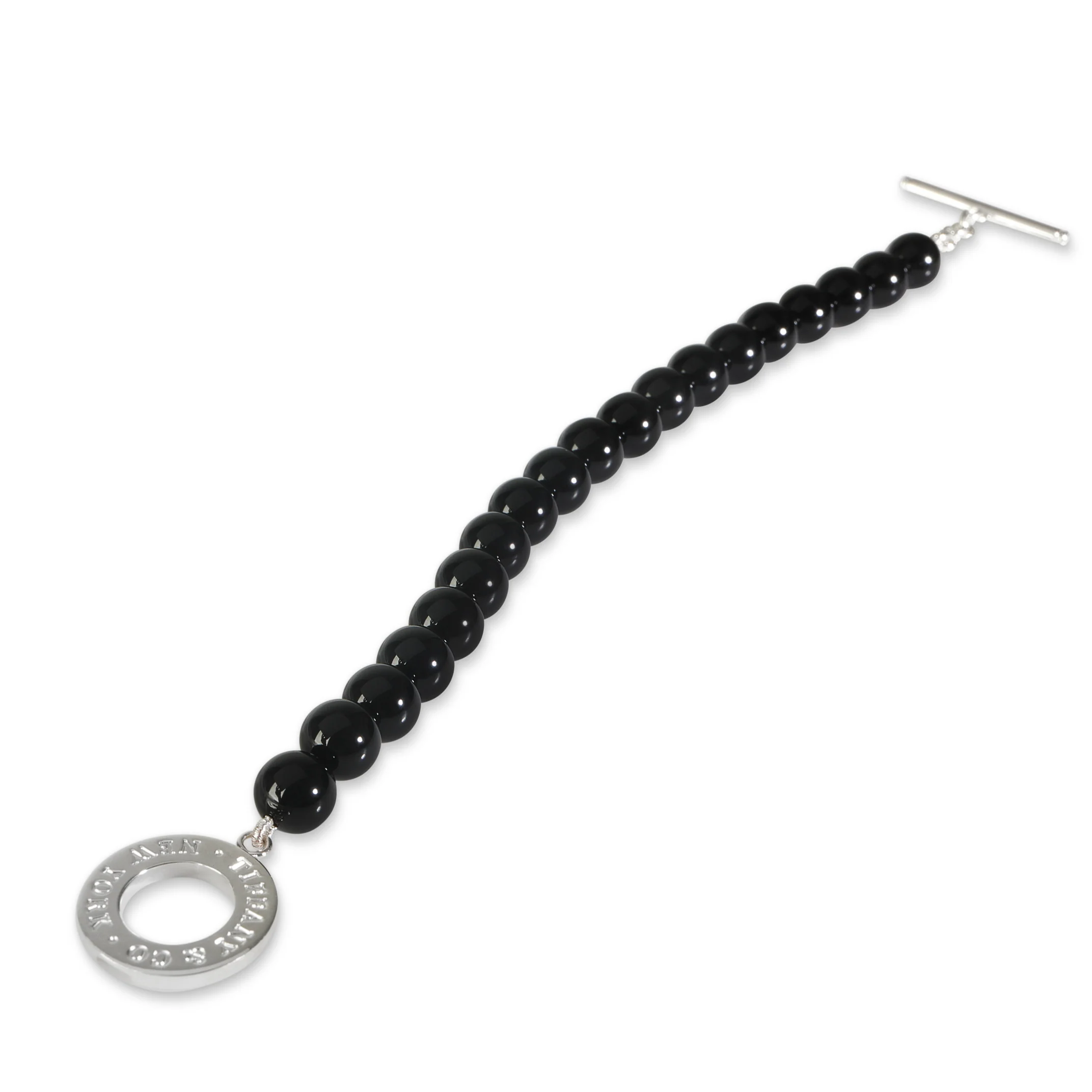 Sterling Silver Onyx Onyx Bead Bracelet - Image 3