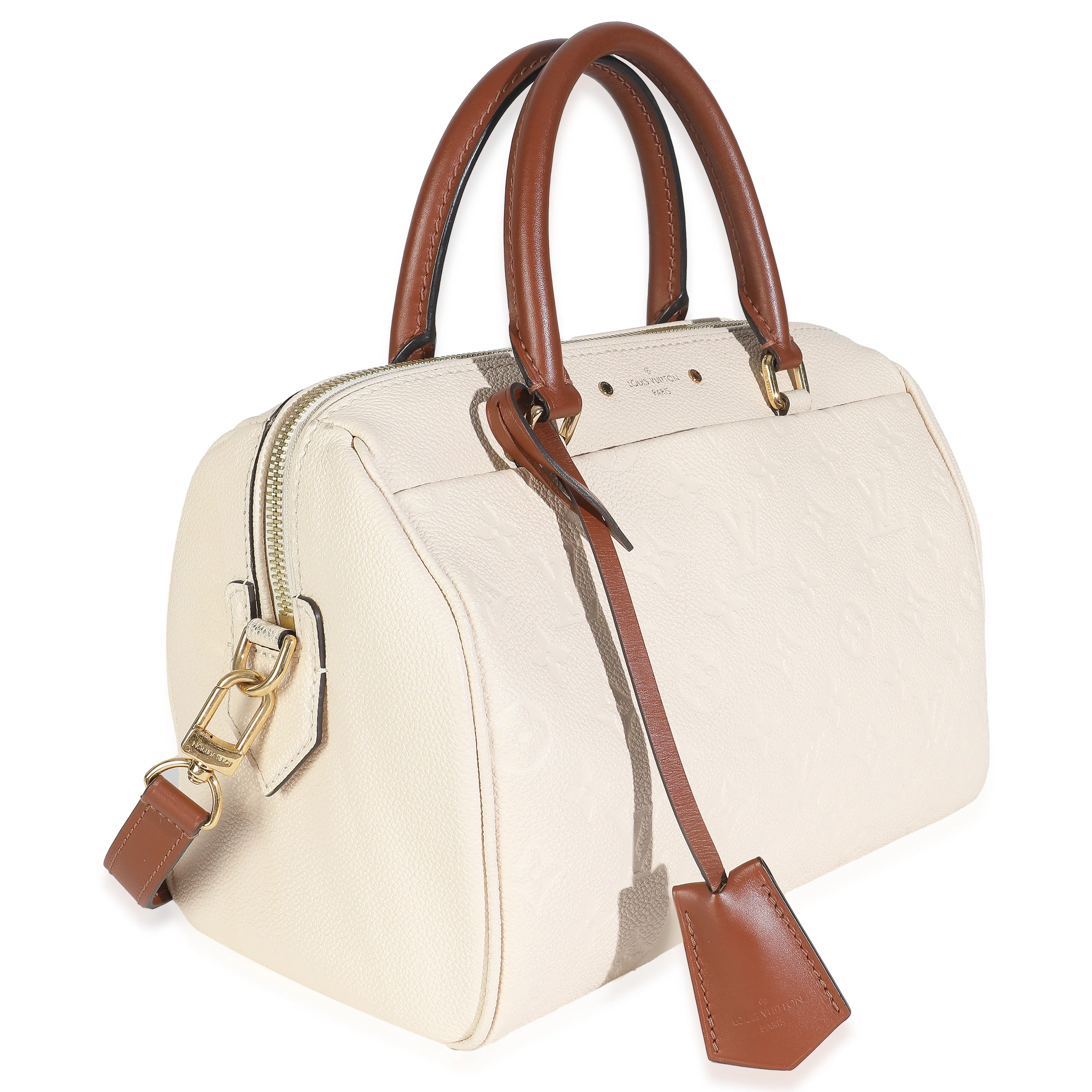 Cream Empreinte Caramel Calfskin Speedy Bandouliere 25 NM - Image 3