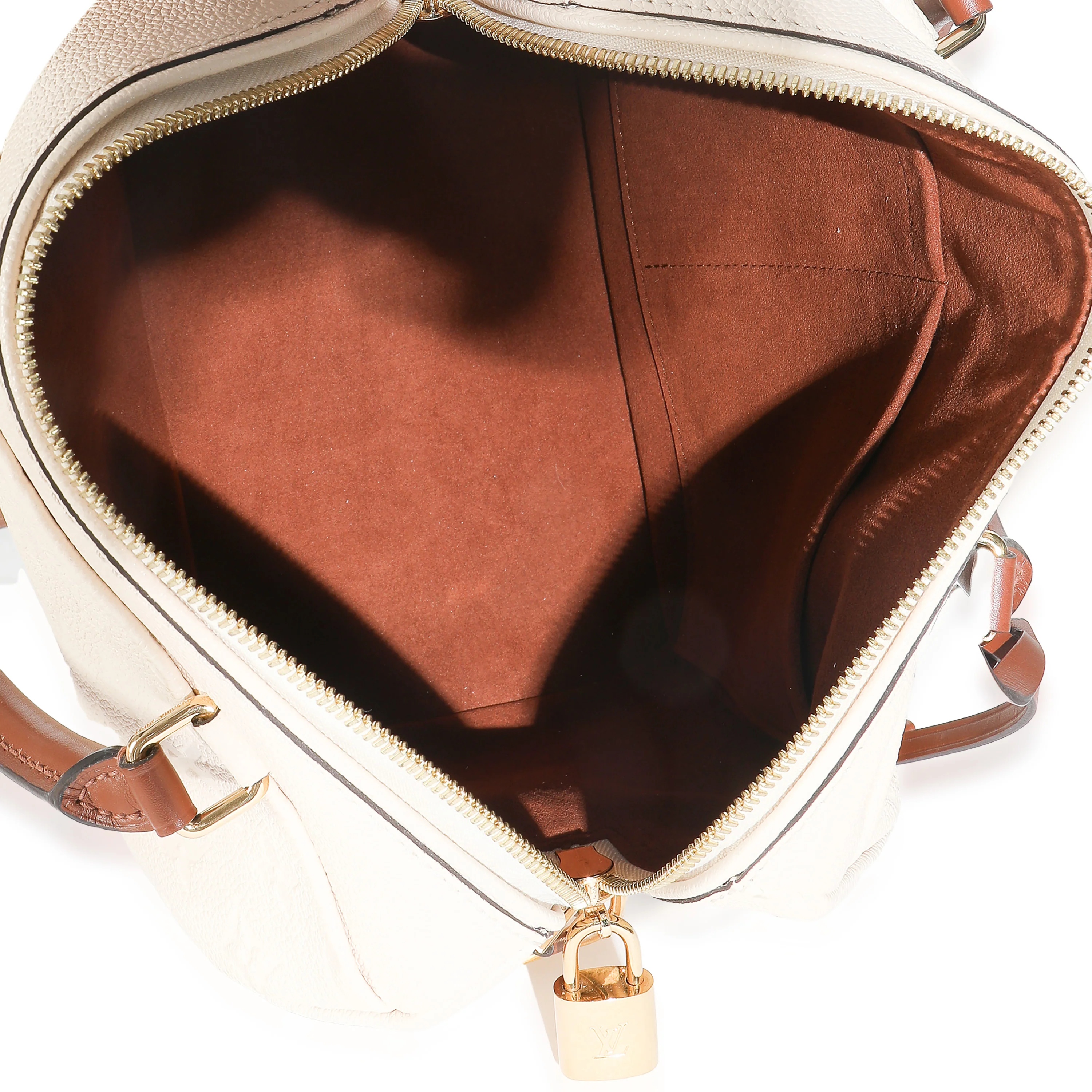 Cream Empreinte Caramel Calfskin Speedy Bandouliere 25 NM - Image 9