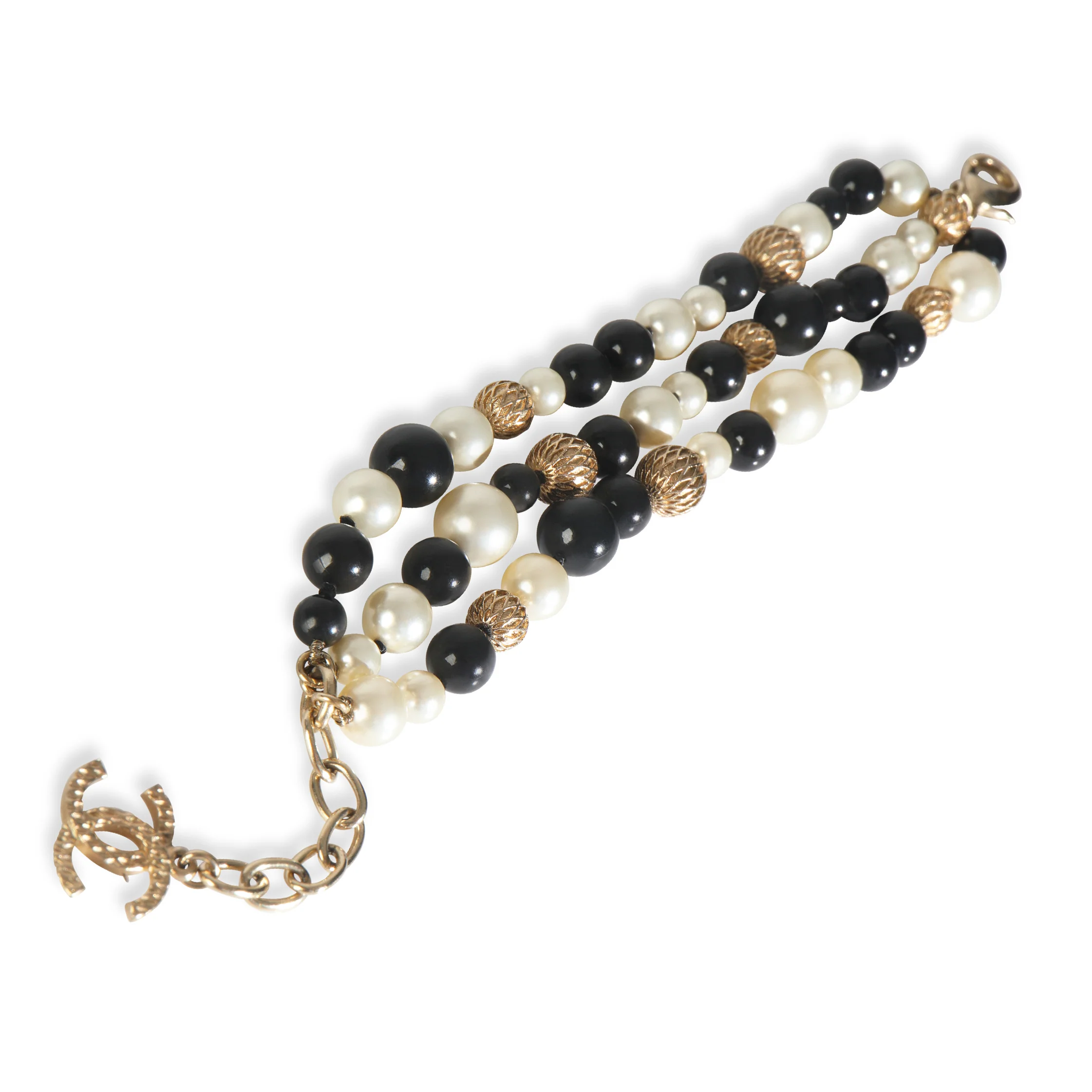 Gold-Plated  2016 Triple Strand Bead Bracelet - Image 4