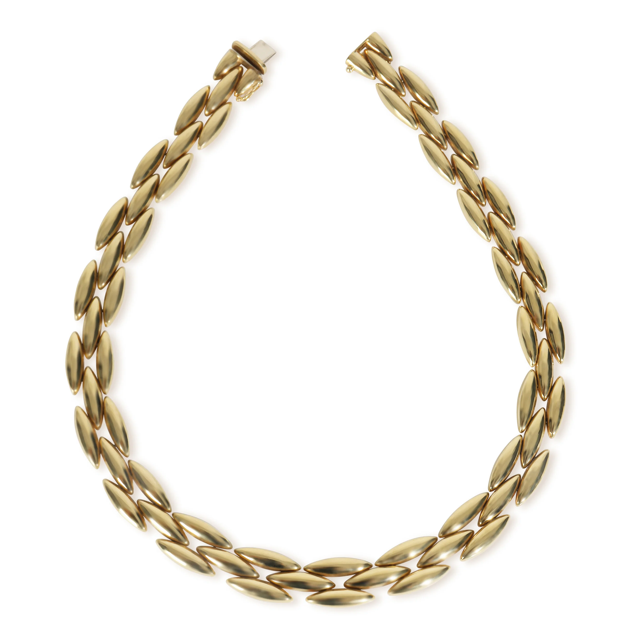 Yellow Gold Vintage Gentiane 3 Row Necklace - Image 6