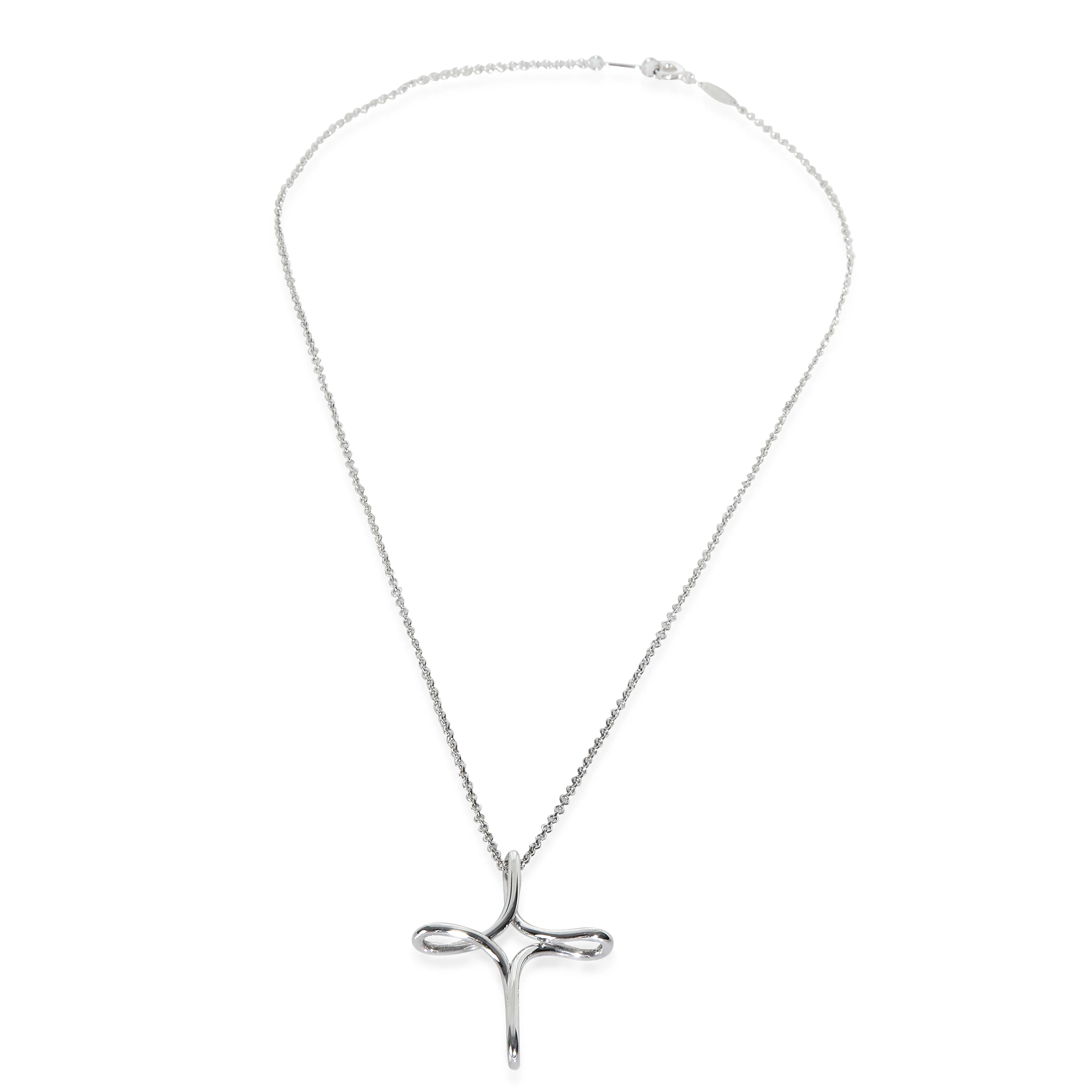 Sterling Silver  Elsa Peretti Infinity Cross Pendant - Image 2