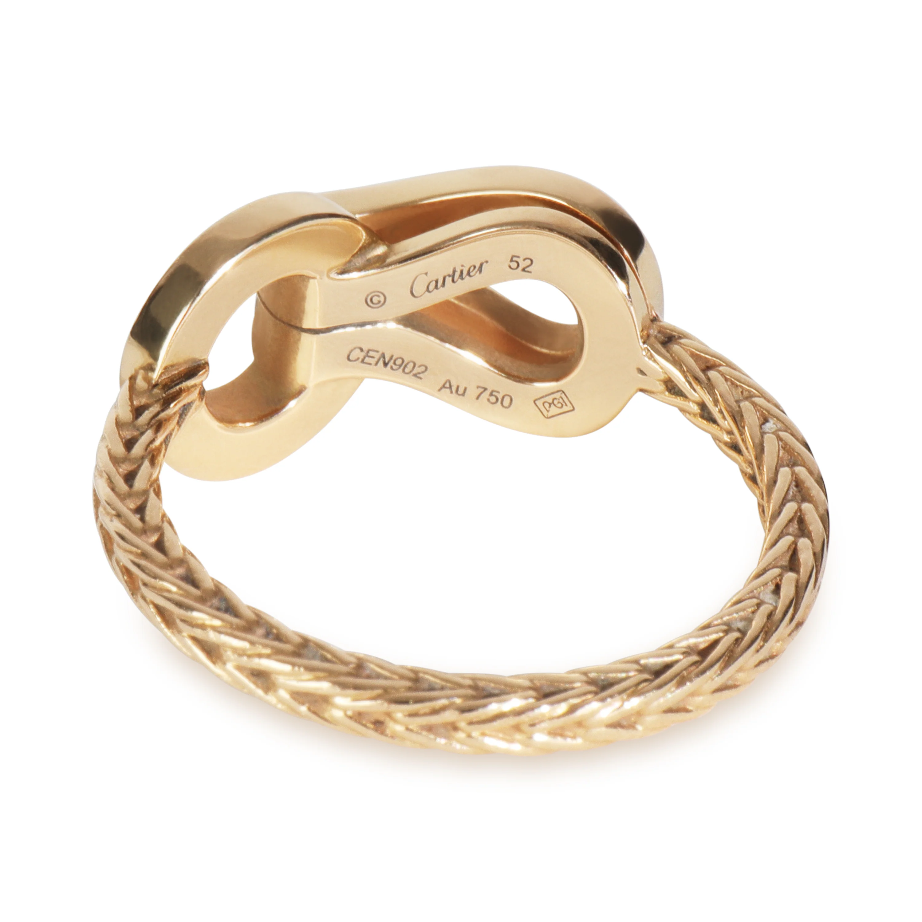 Rose Gold Diamond Agrafe Ring - Image 3