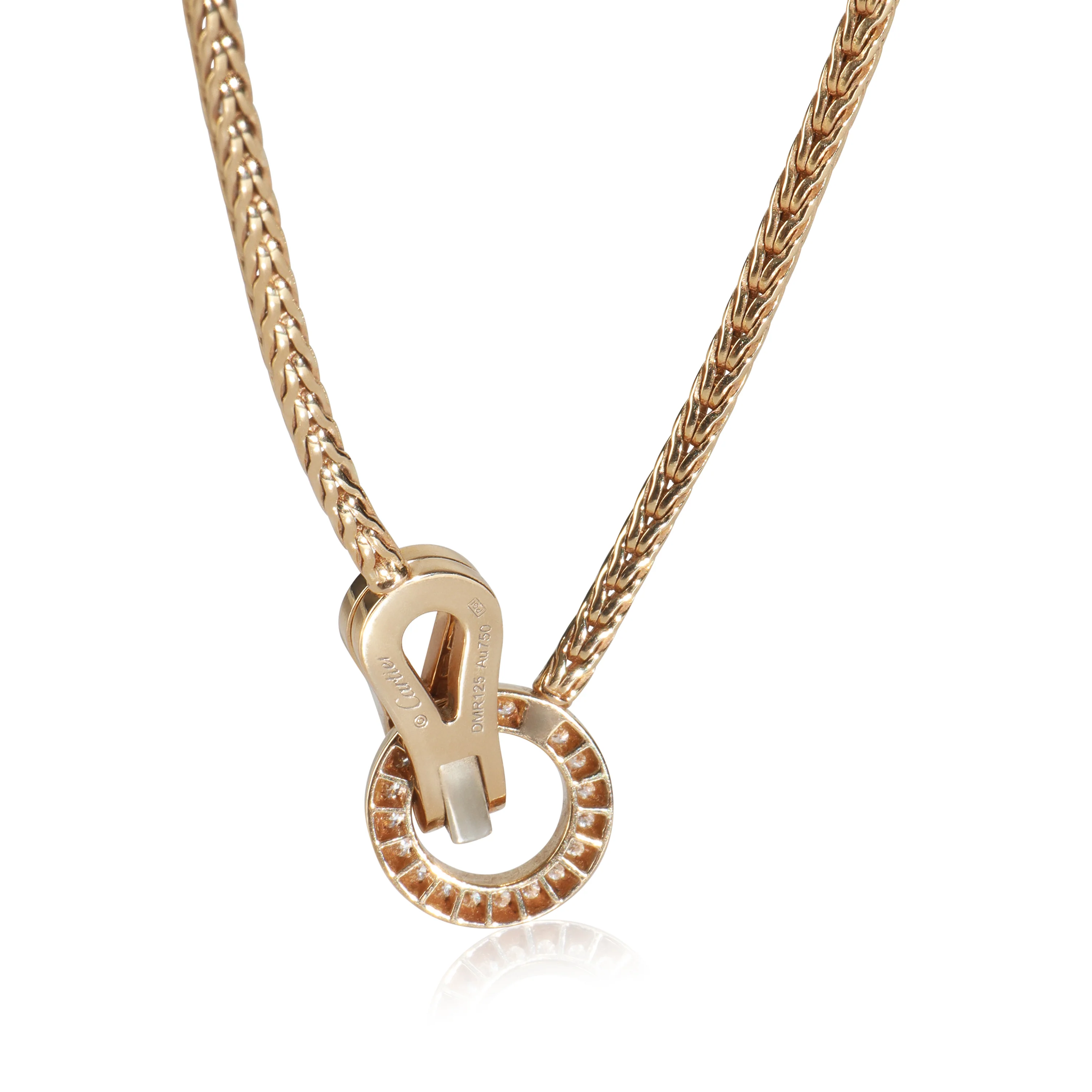 Rose Gold Diamond Agrafe Necklace - Image 2