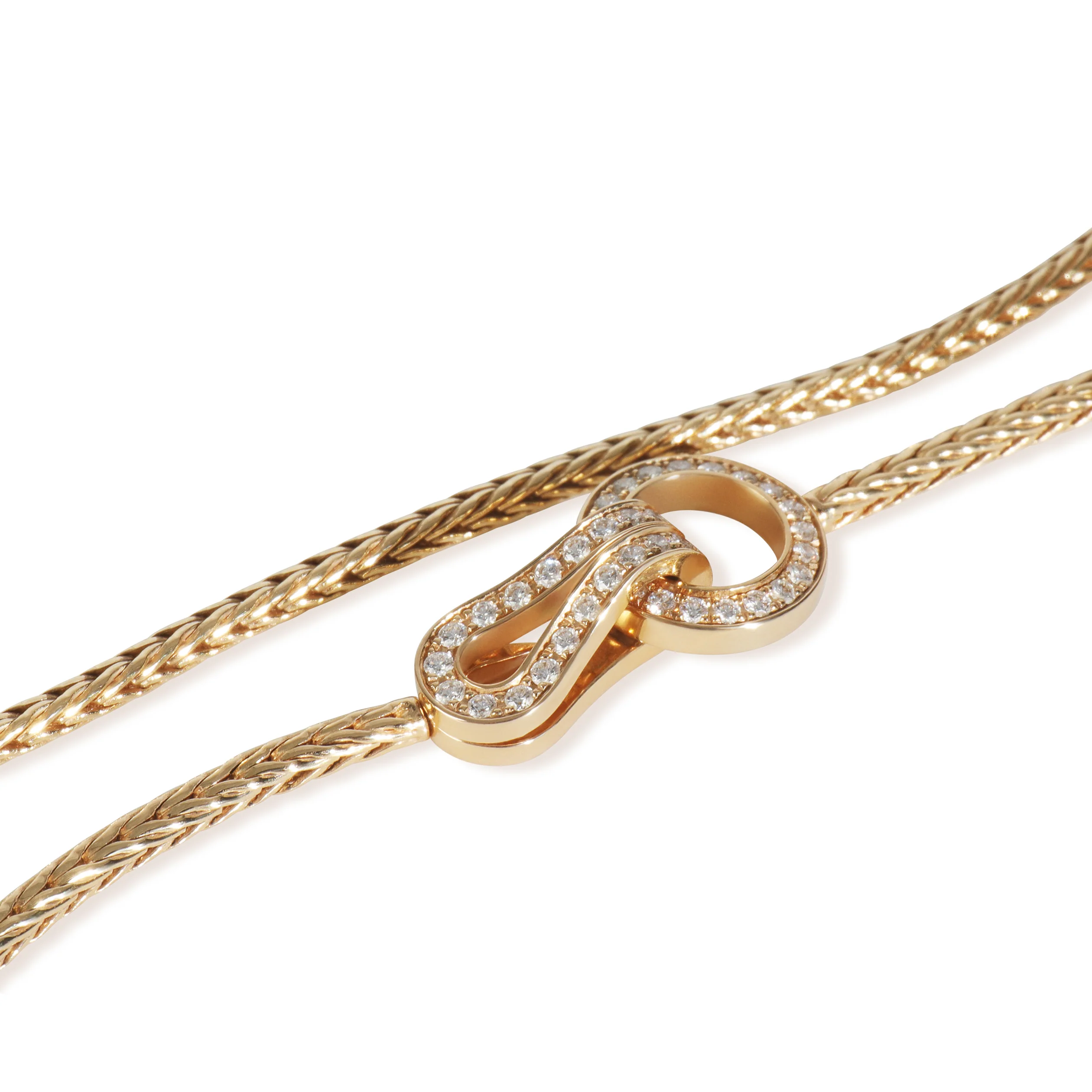 Rose Gold Diamond Agrafe Necklace - Image 3
