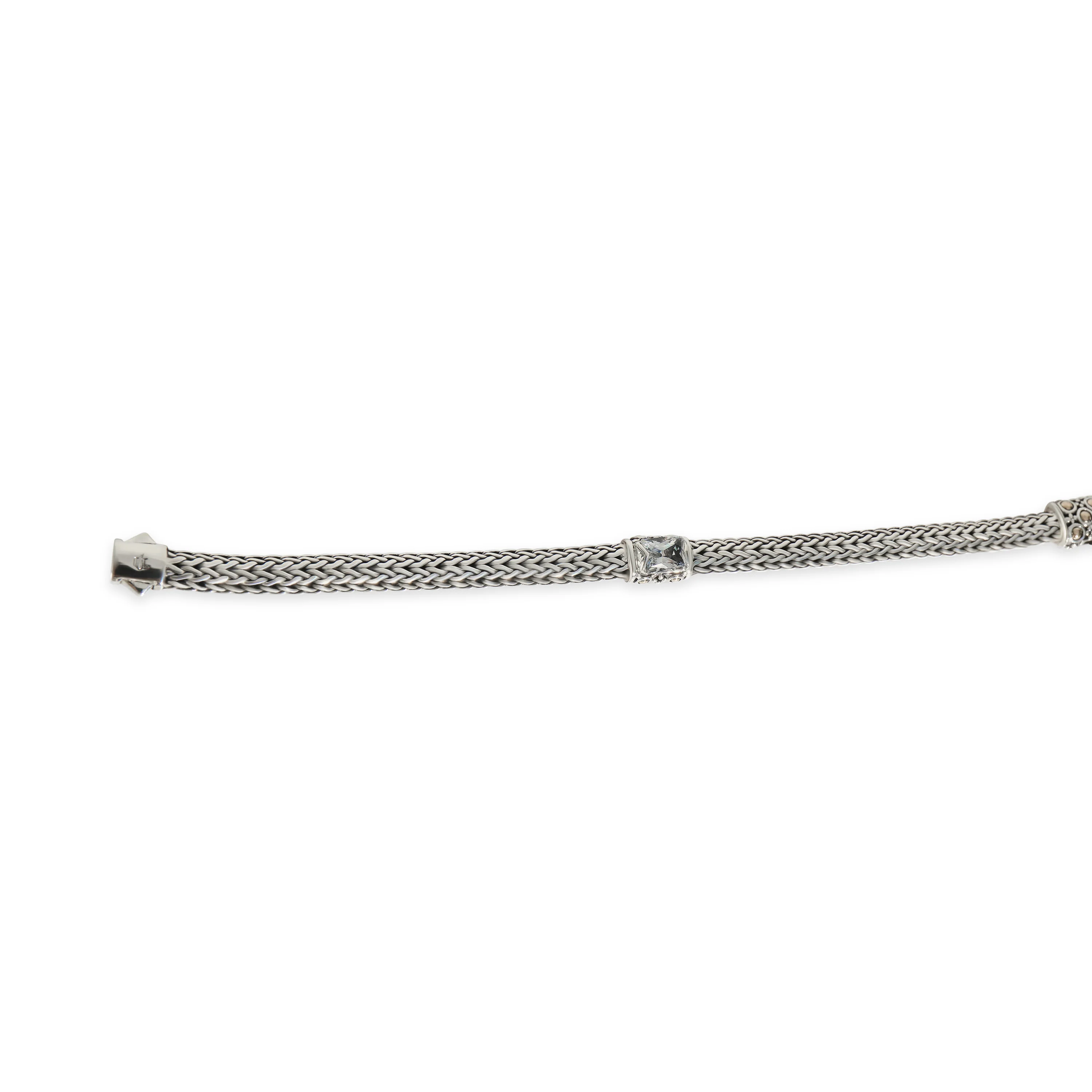 Yellow Gold & Sterling Silver Quartz Icon Station Bracelet - Image 3