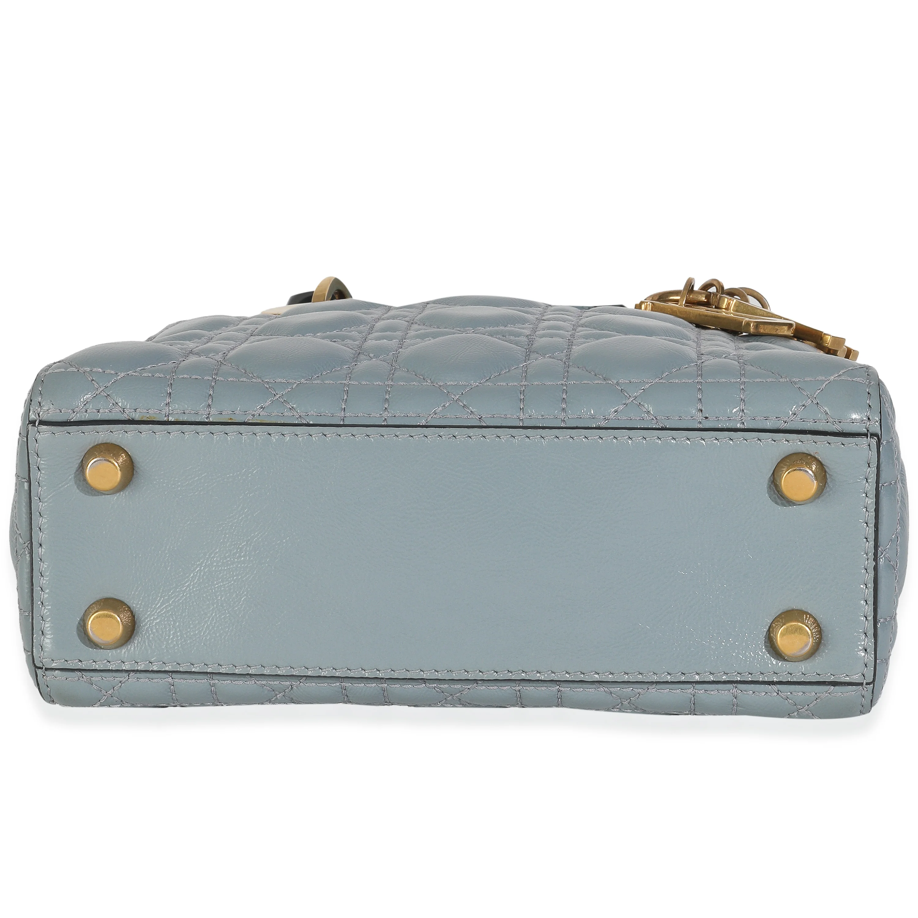 Blue Crinkled Patent Cannage Small My ABCDior Lady Dior - Image 5