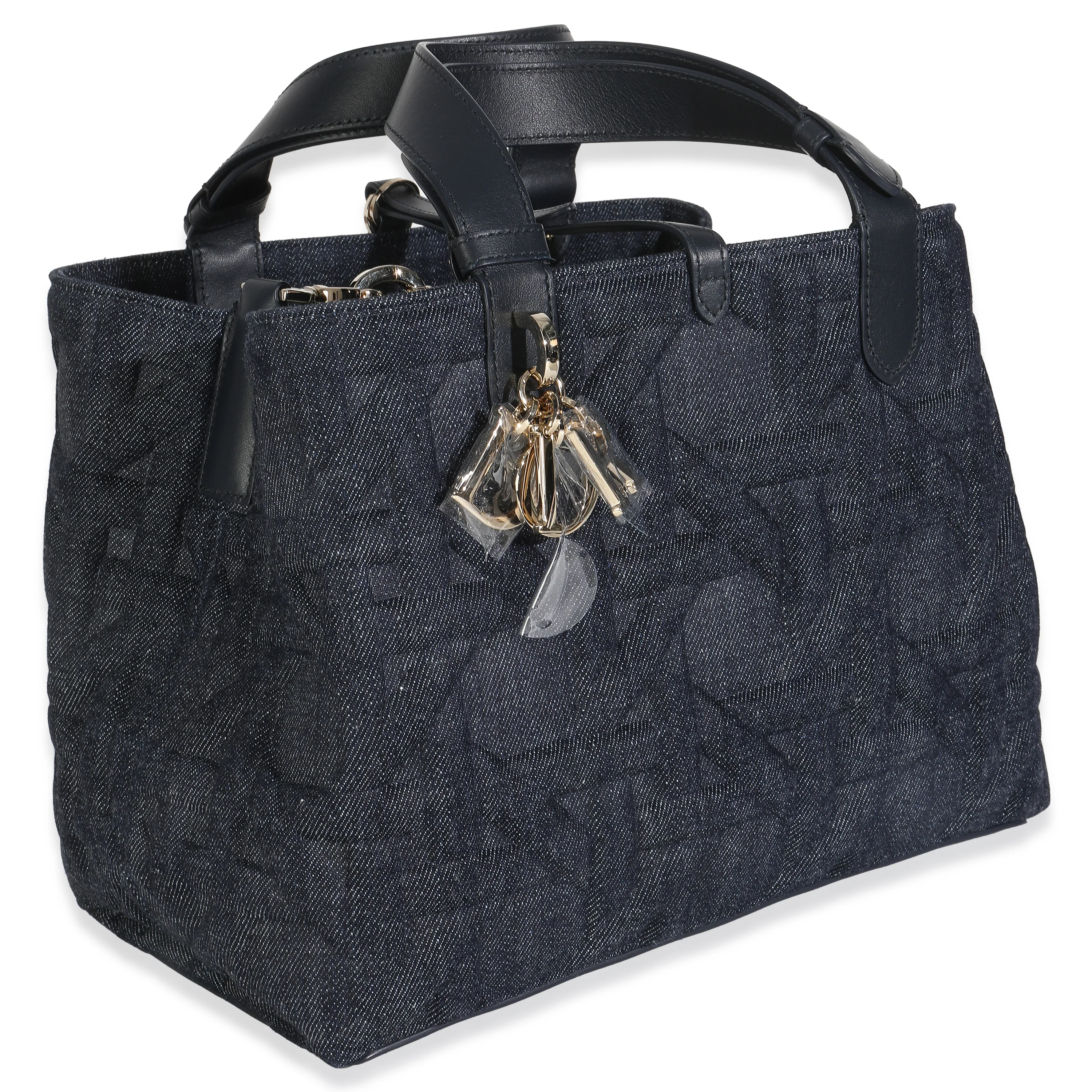Dark Blue Denim Cannage Medium Toujours - Image 3