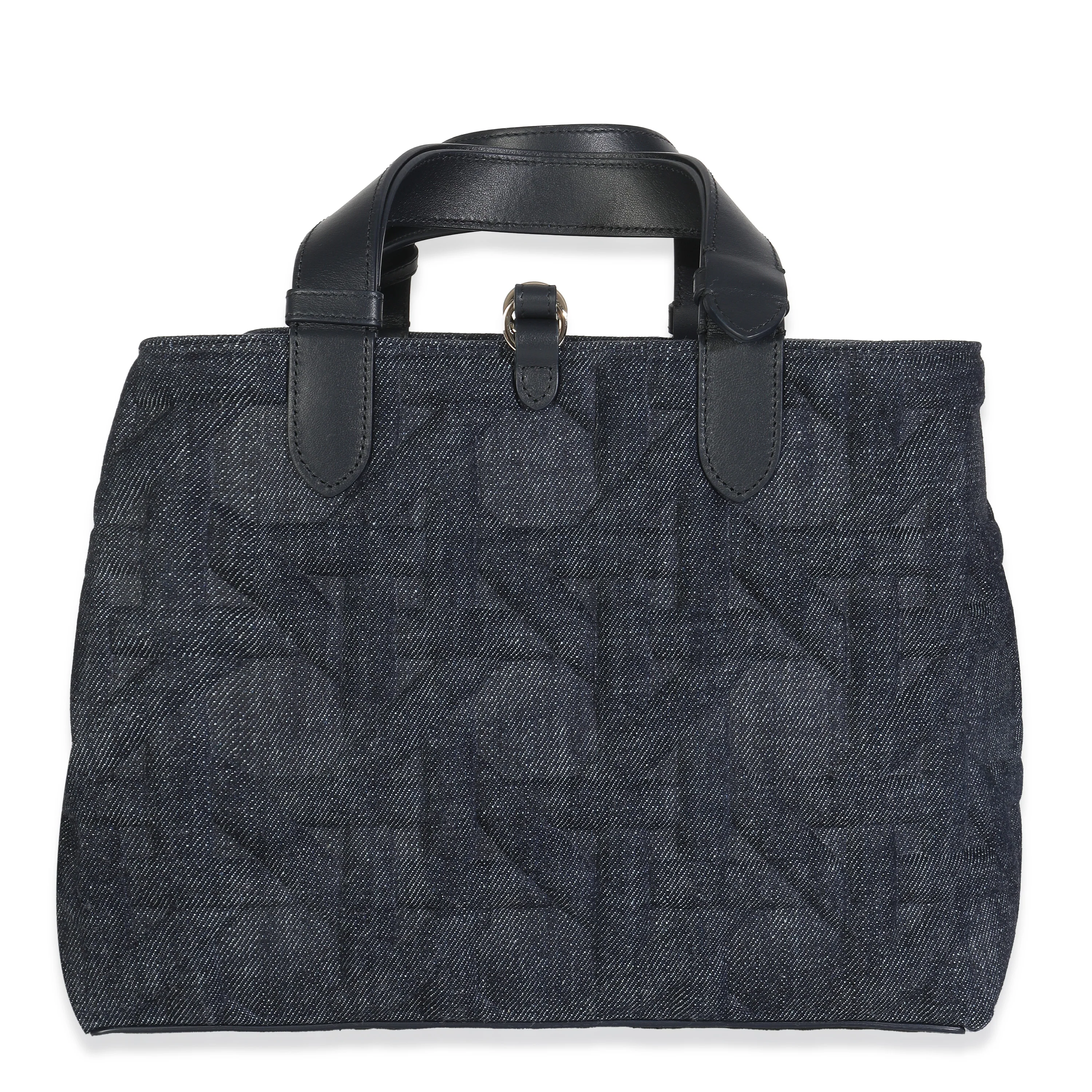Dark Blue Denim Cannage Medium Toujours - Image 4