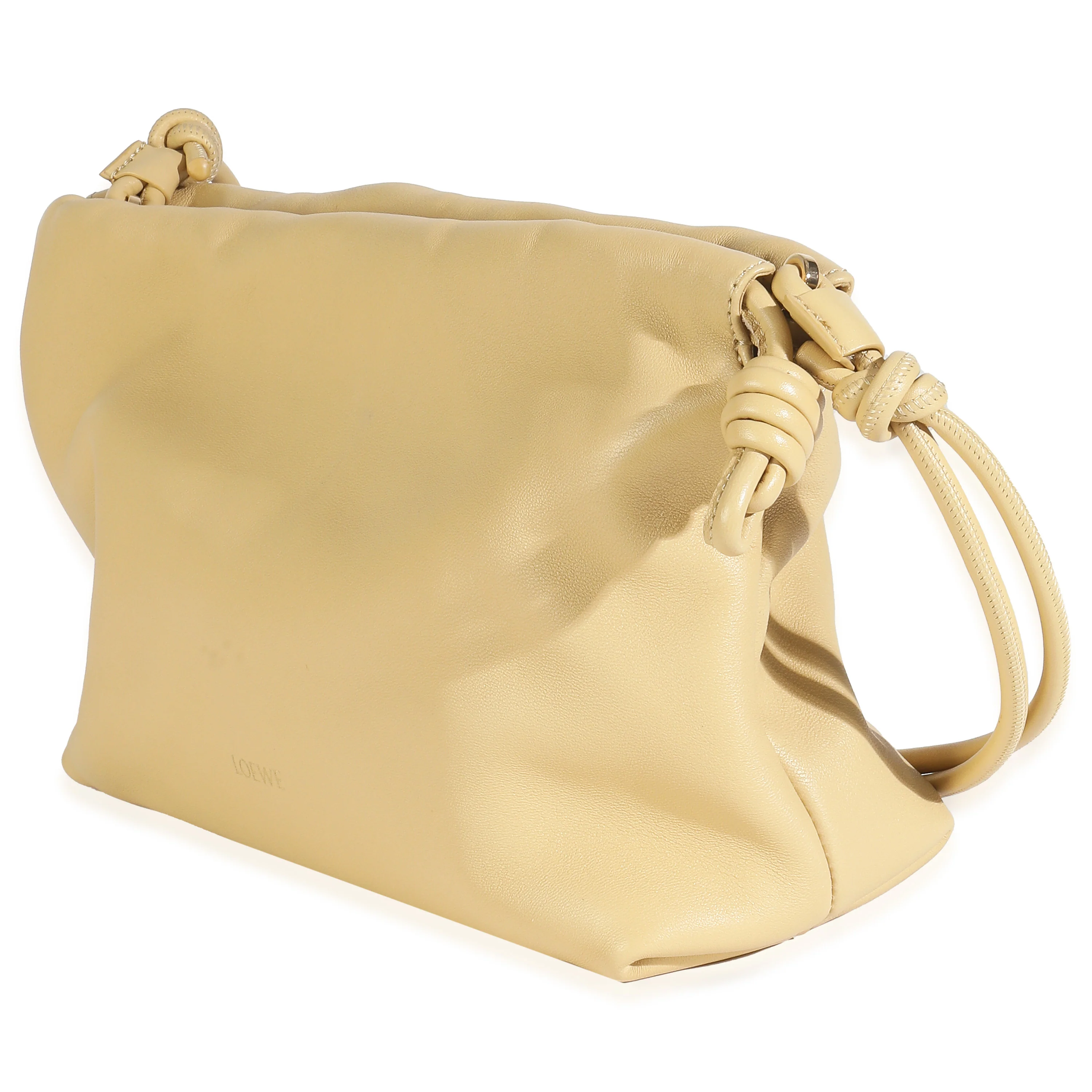 Beige Mellow Nappa Donut Chain Medium Flamenco Purse - Image 2