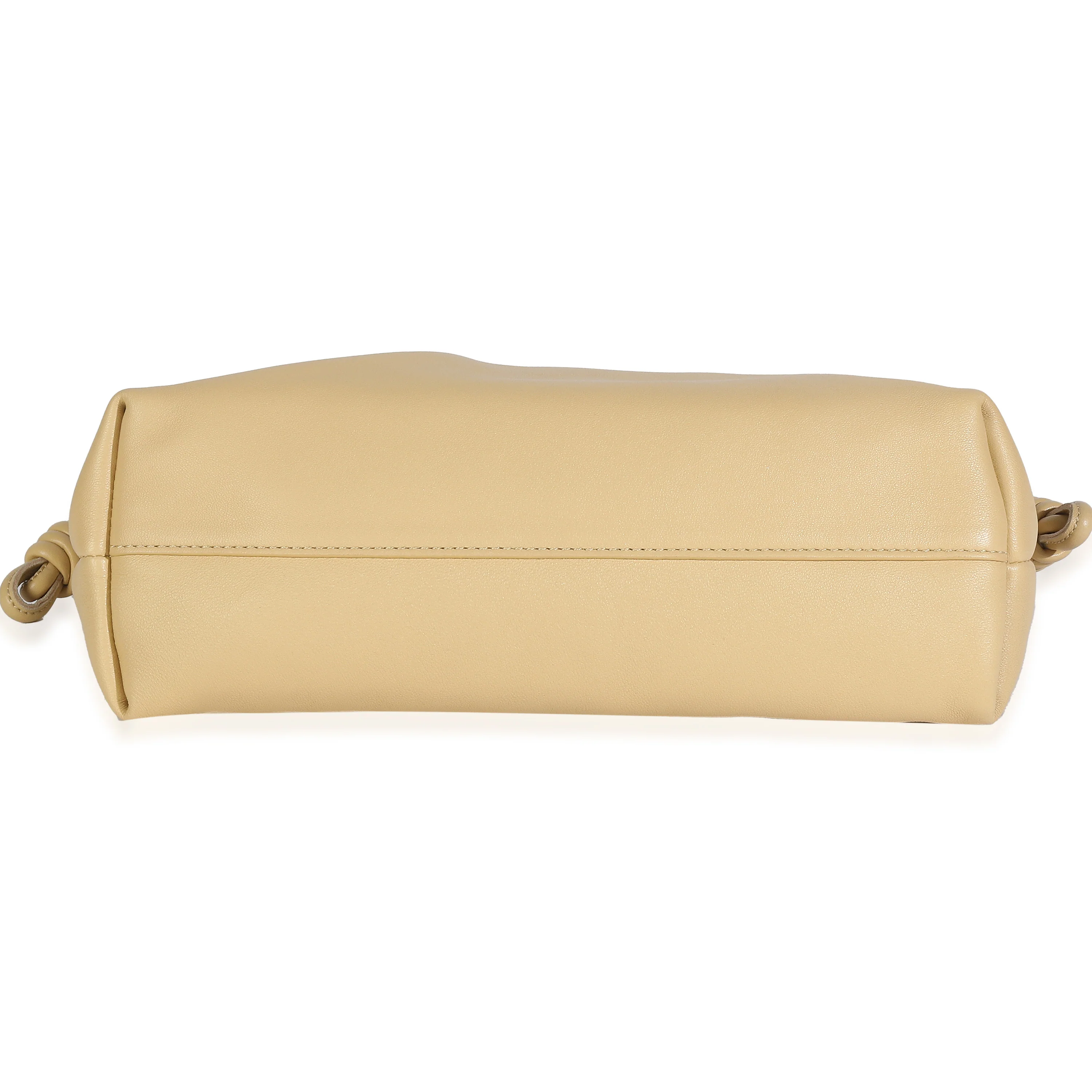 Beige Mellow Nappa Donut Chain Medium Flamenco Purse - Image 5