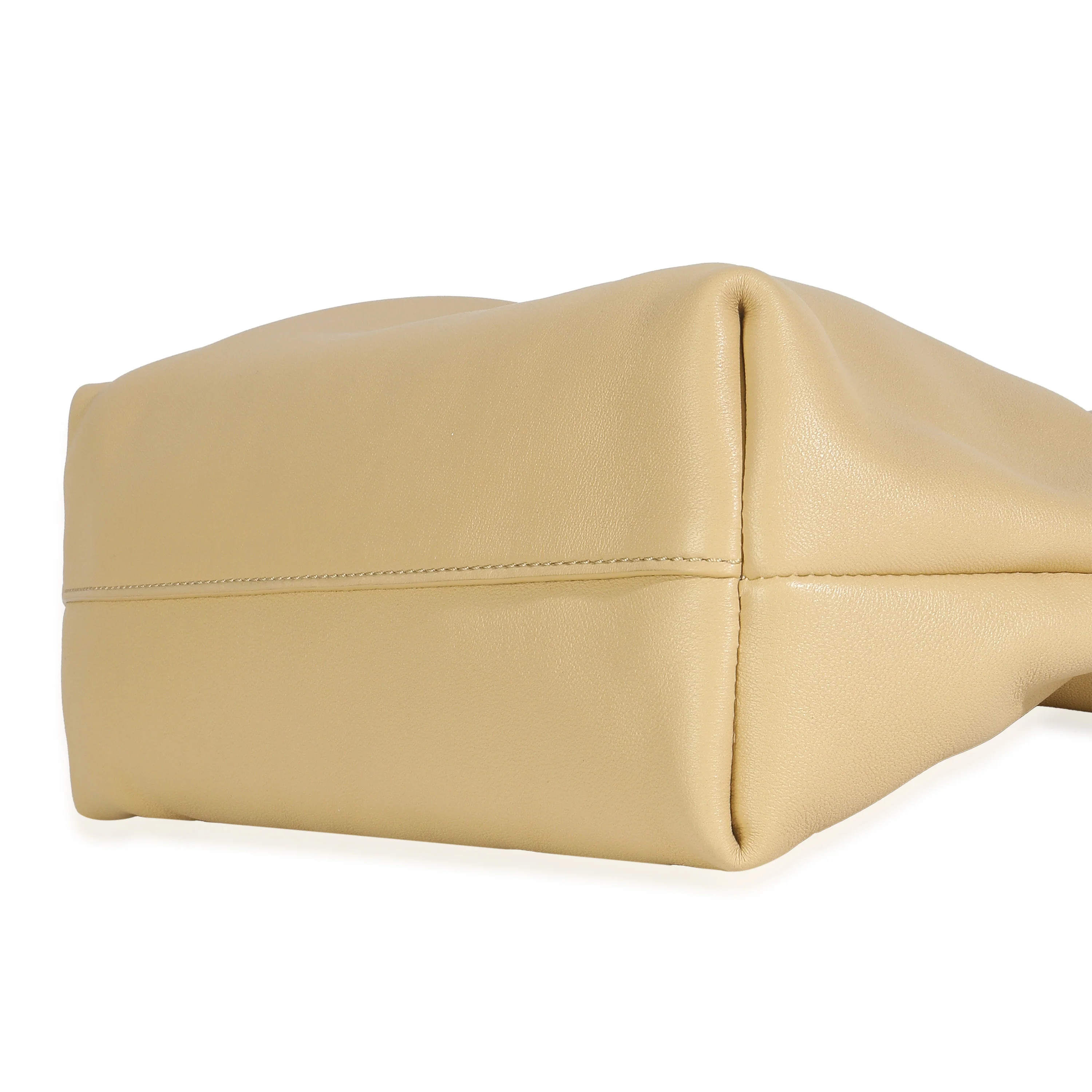 Beige Mellow Nappa Donut Chain Medium Flamenco Purse - Image 6