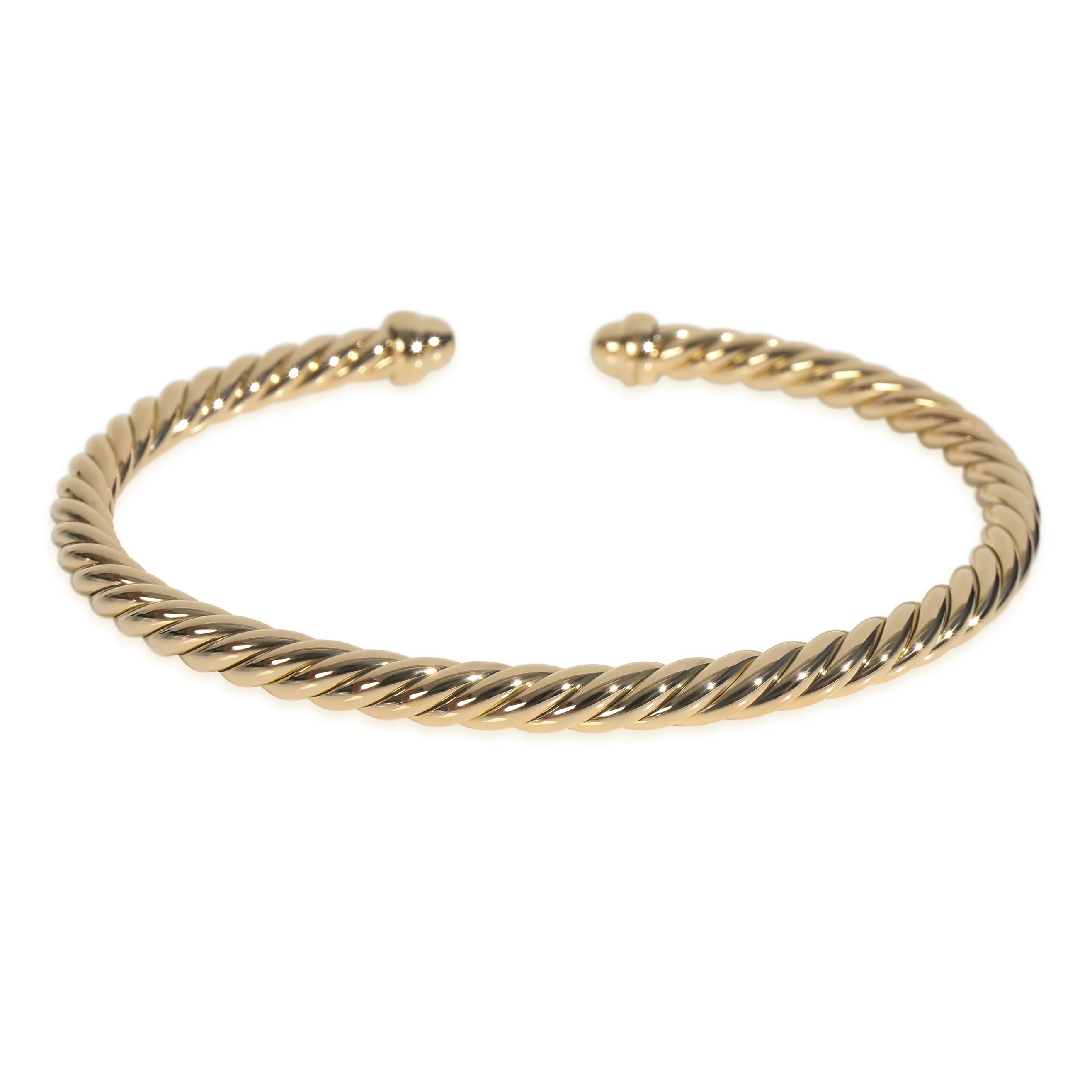 Yellow Gold Diamond Cablespira Flex Bracelet - Image 3